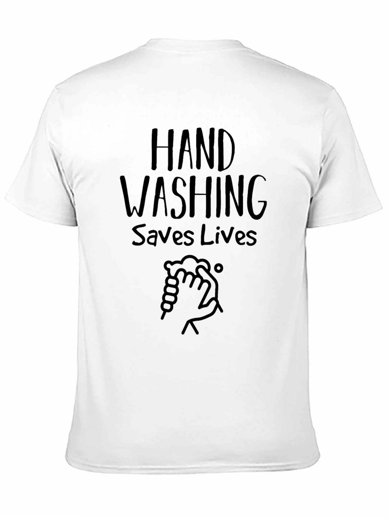 Black Hand Washing Saves Lives Graphic T-Shirt view 11