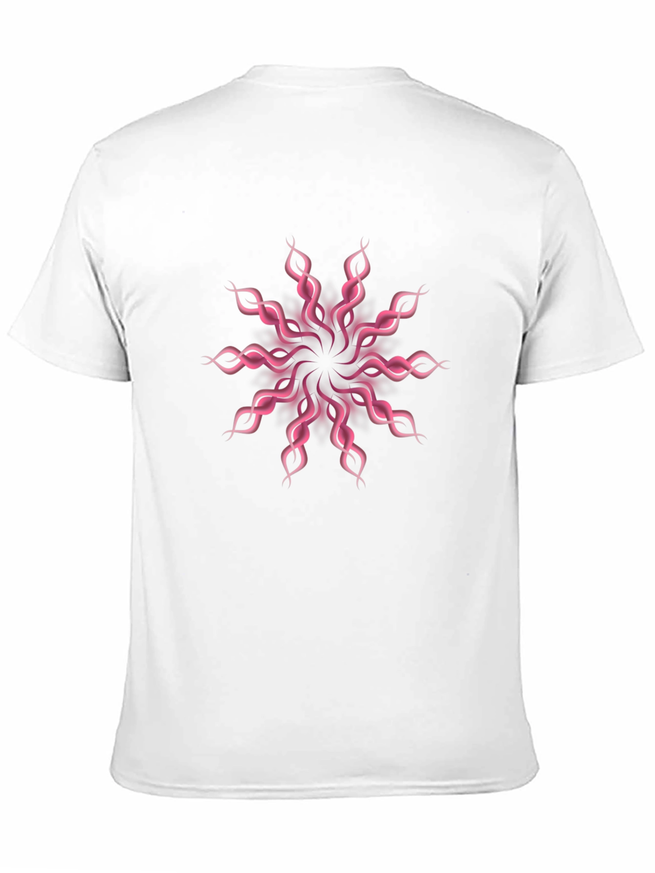 Black Stylish Black Tee with Pink Floral Design view 11