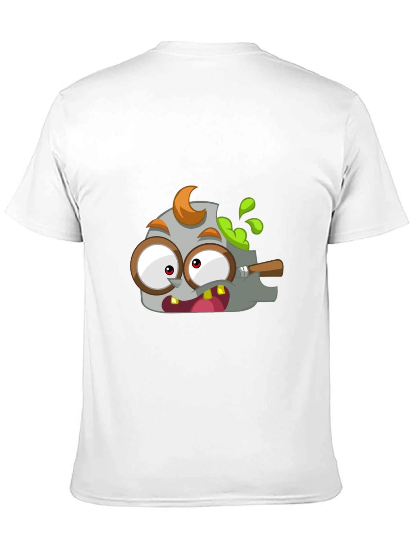 Black Cartoon Zombie T-Shirt - Men's Black Graphic Tee view 11