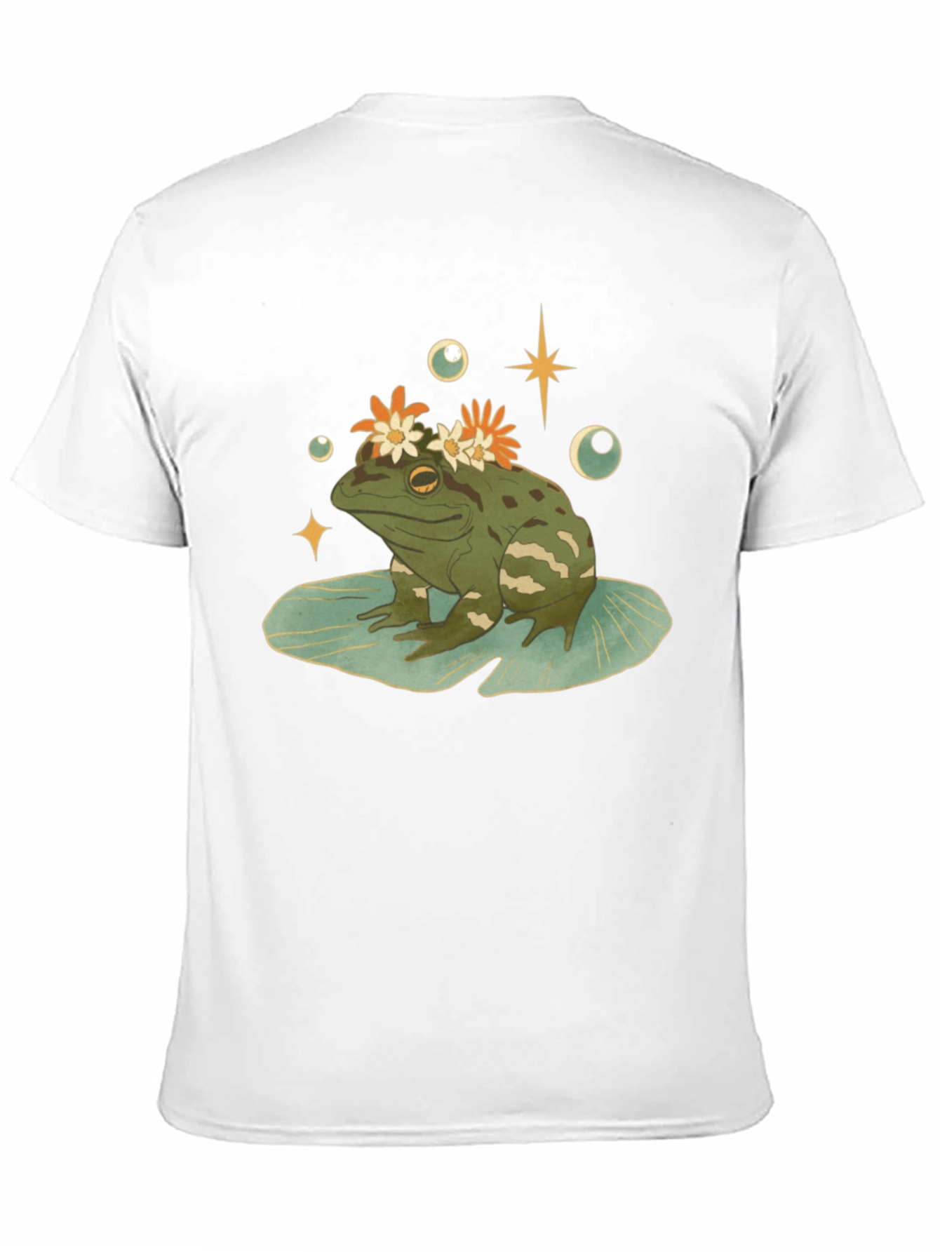 Frog With Flowers Graphic T-Shirt - 11