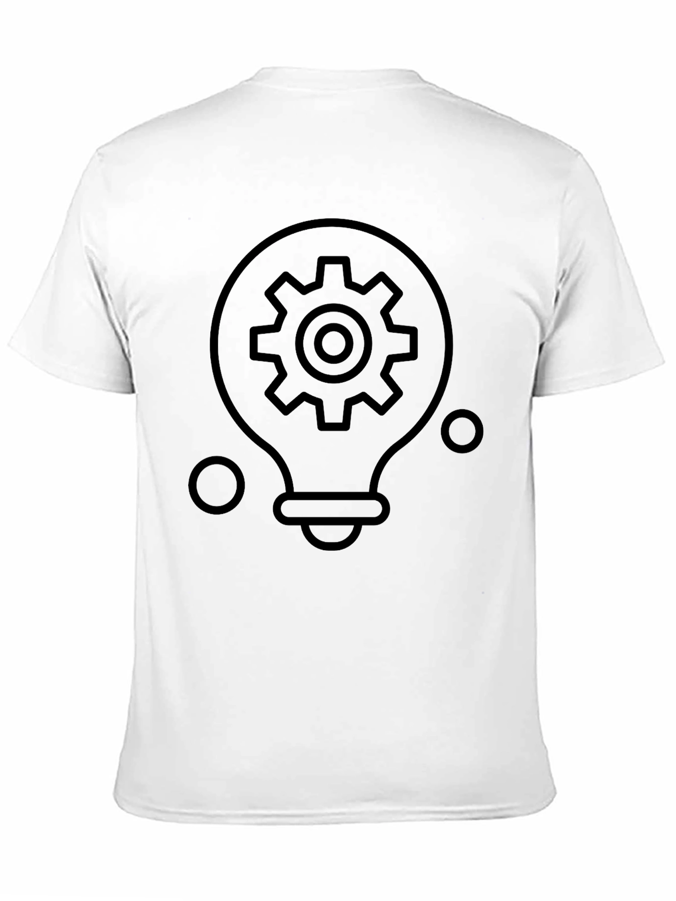 Black Gear Bulb Graphic Tee - Innovation T-Shirt view 11