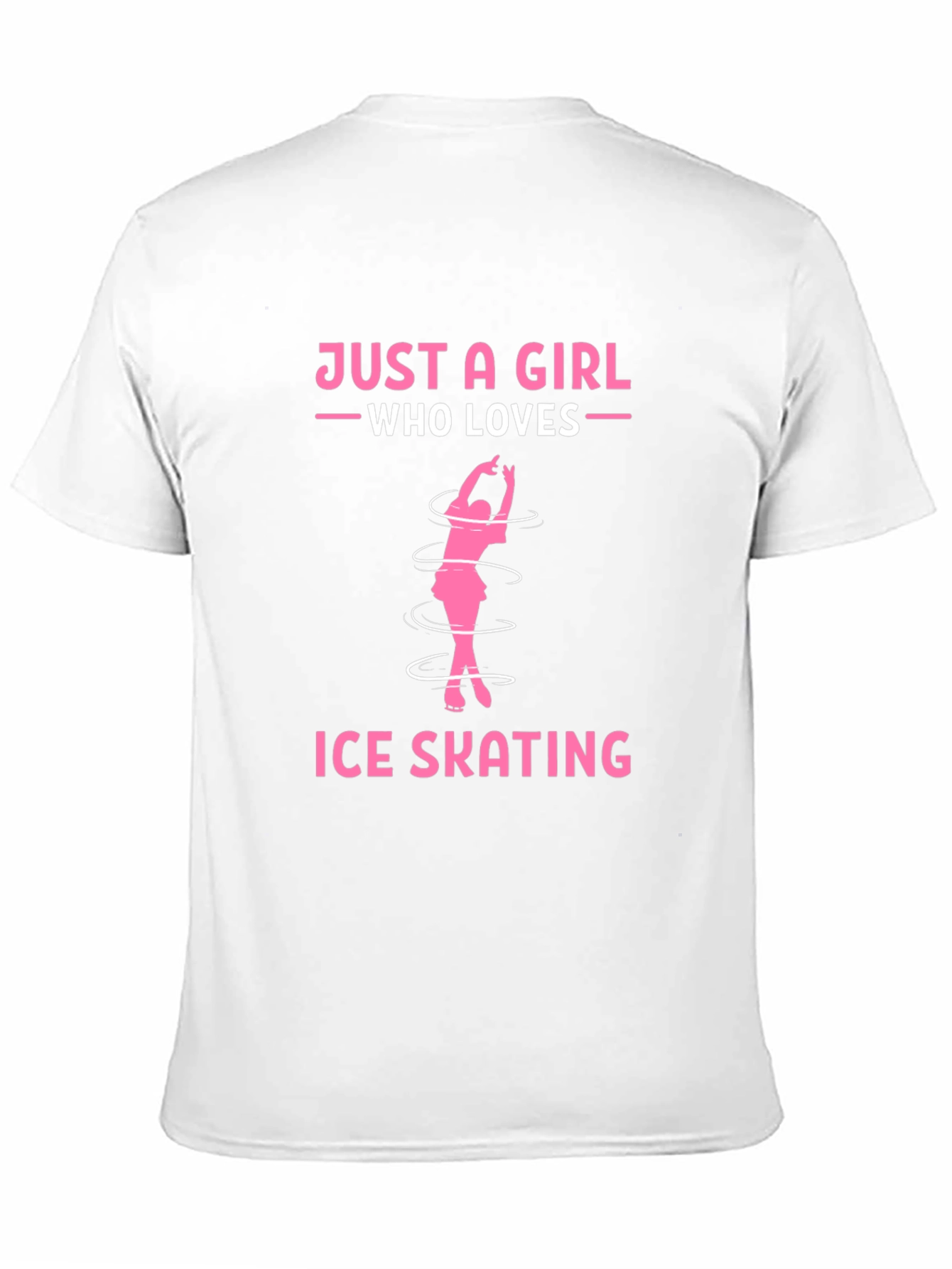 Black Just a Girl Who Loves Ice Skating T-Shirt view 11
