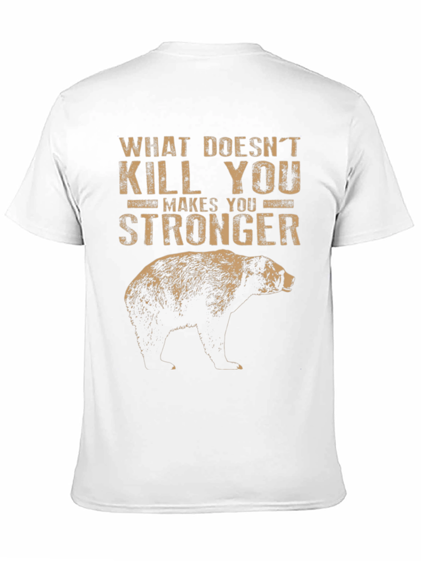 Black Grizzly Bear Stronger Graphic Tee view 11