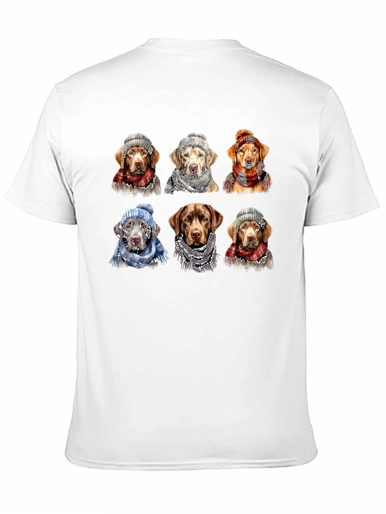 Labrador Dog Christmas Winter Hat Scarf T-Shirt - 11