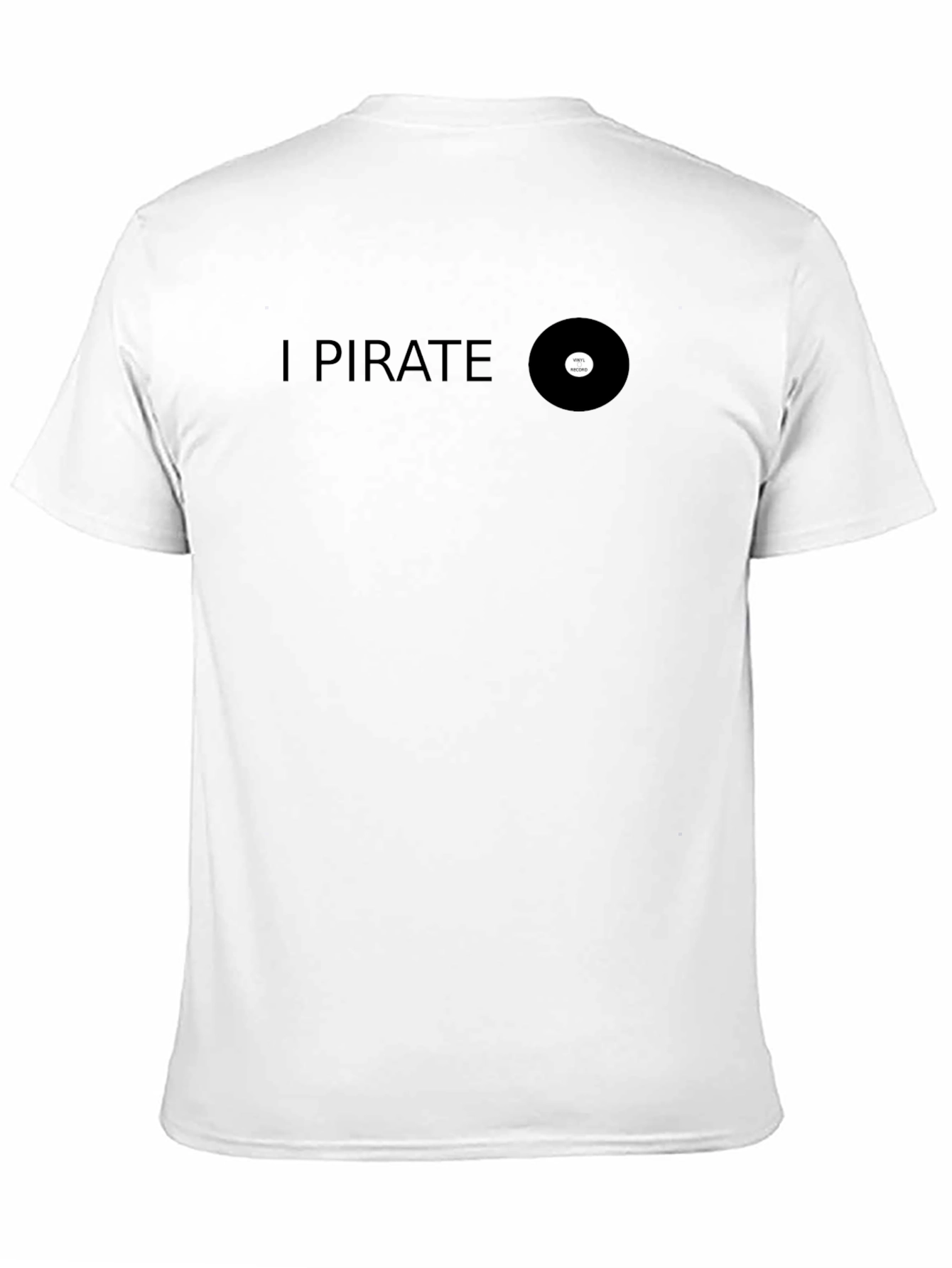I Pirate Record Black T-Shirt - Music Lover Tee - 11