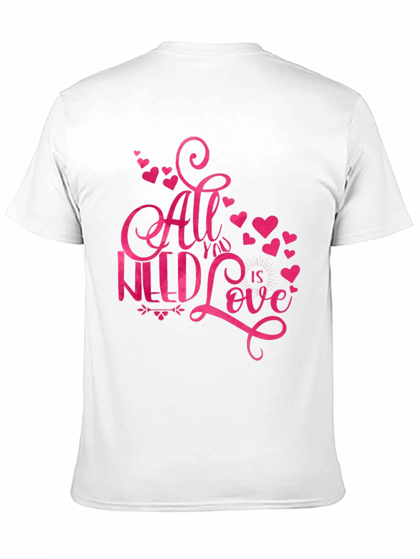 Black All You Need Is Love T-Shirt view 11
