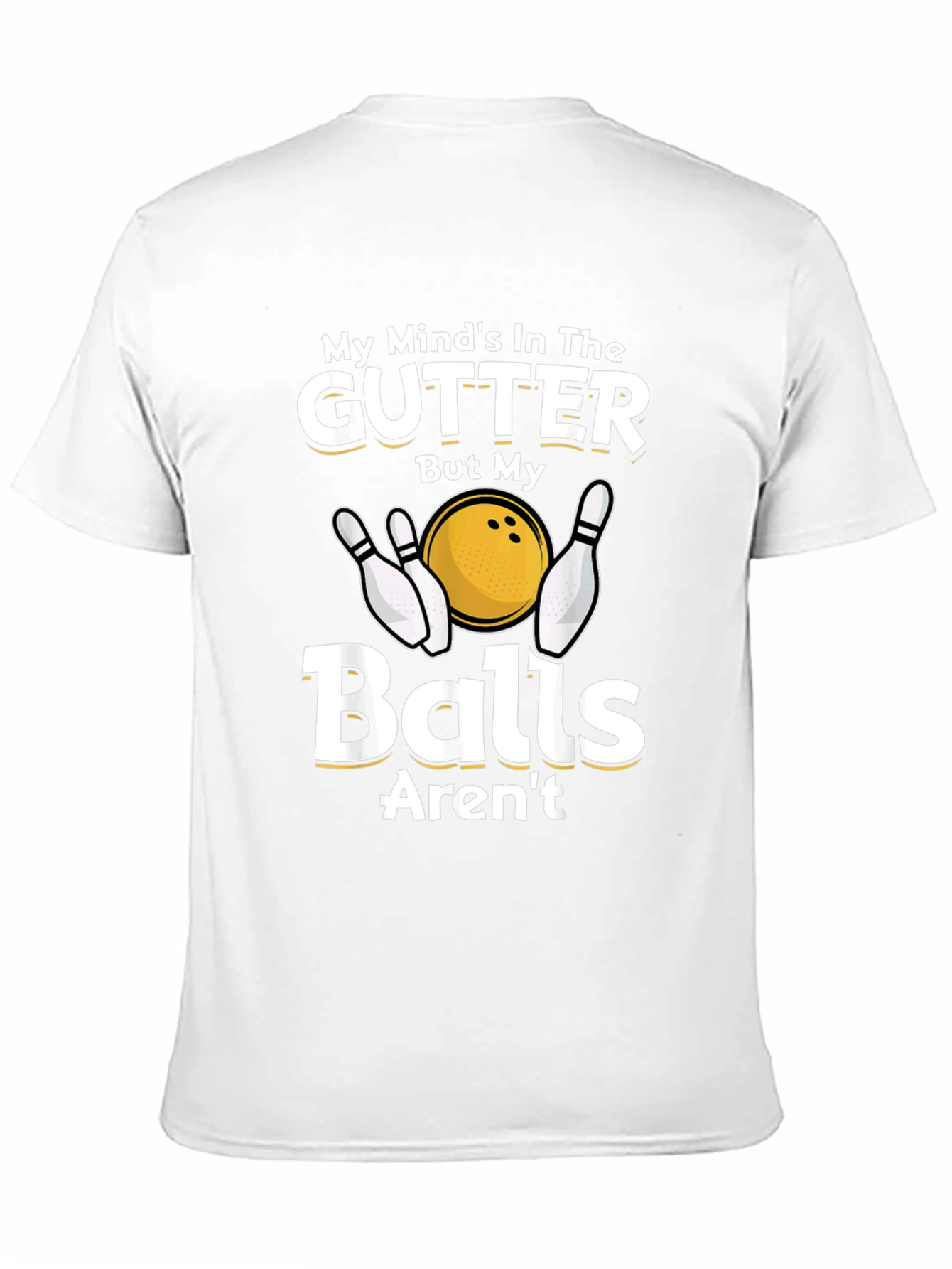 Black My Mind's In The Gutter Bowling T-Shirt view 11