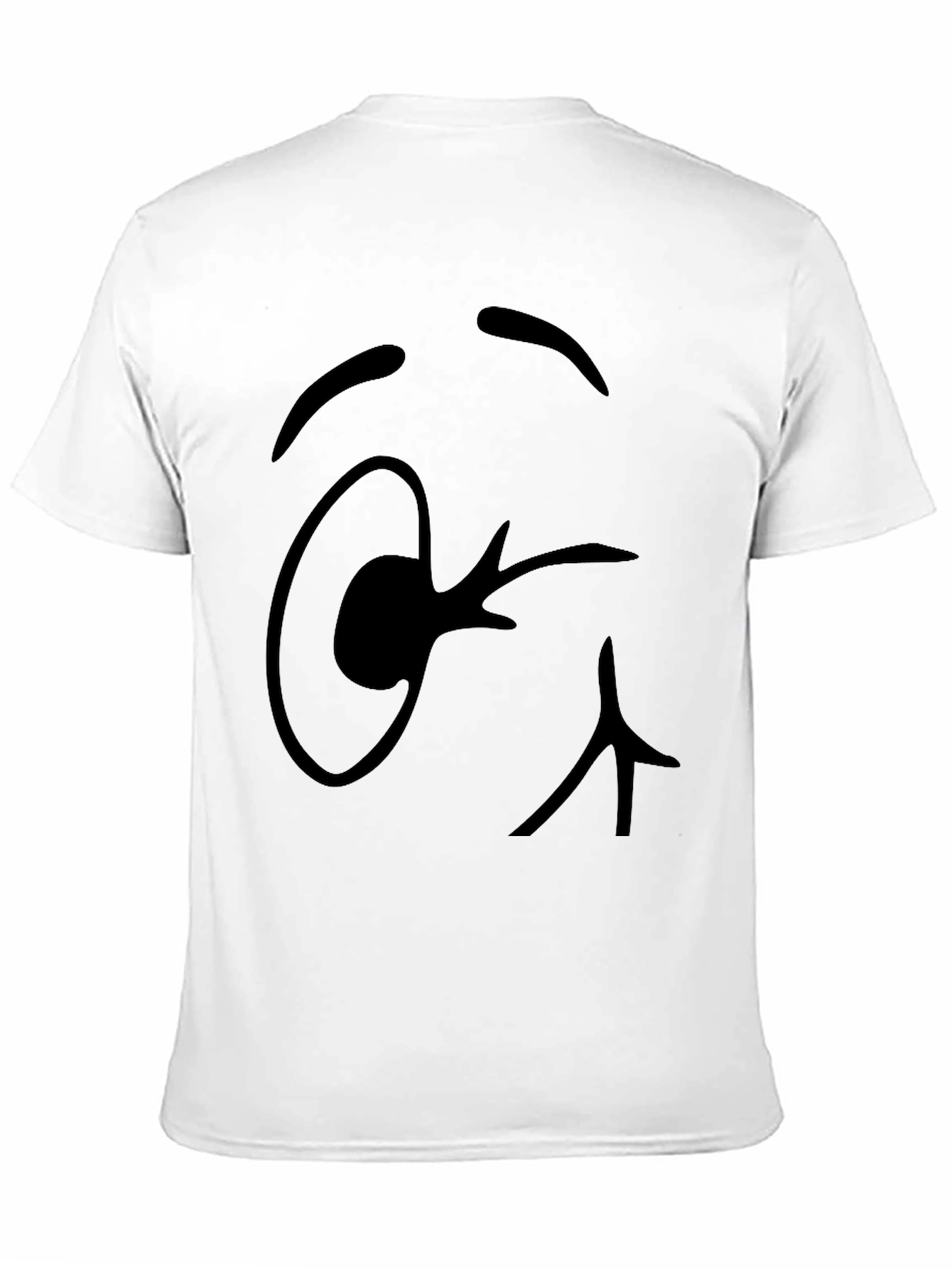 Black Winking Face Black T-Shirt view 11