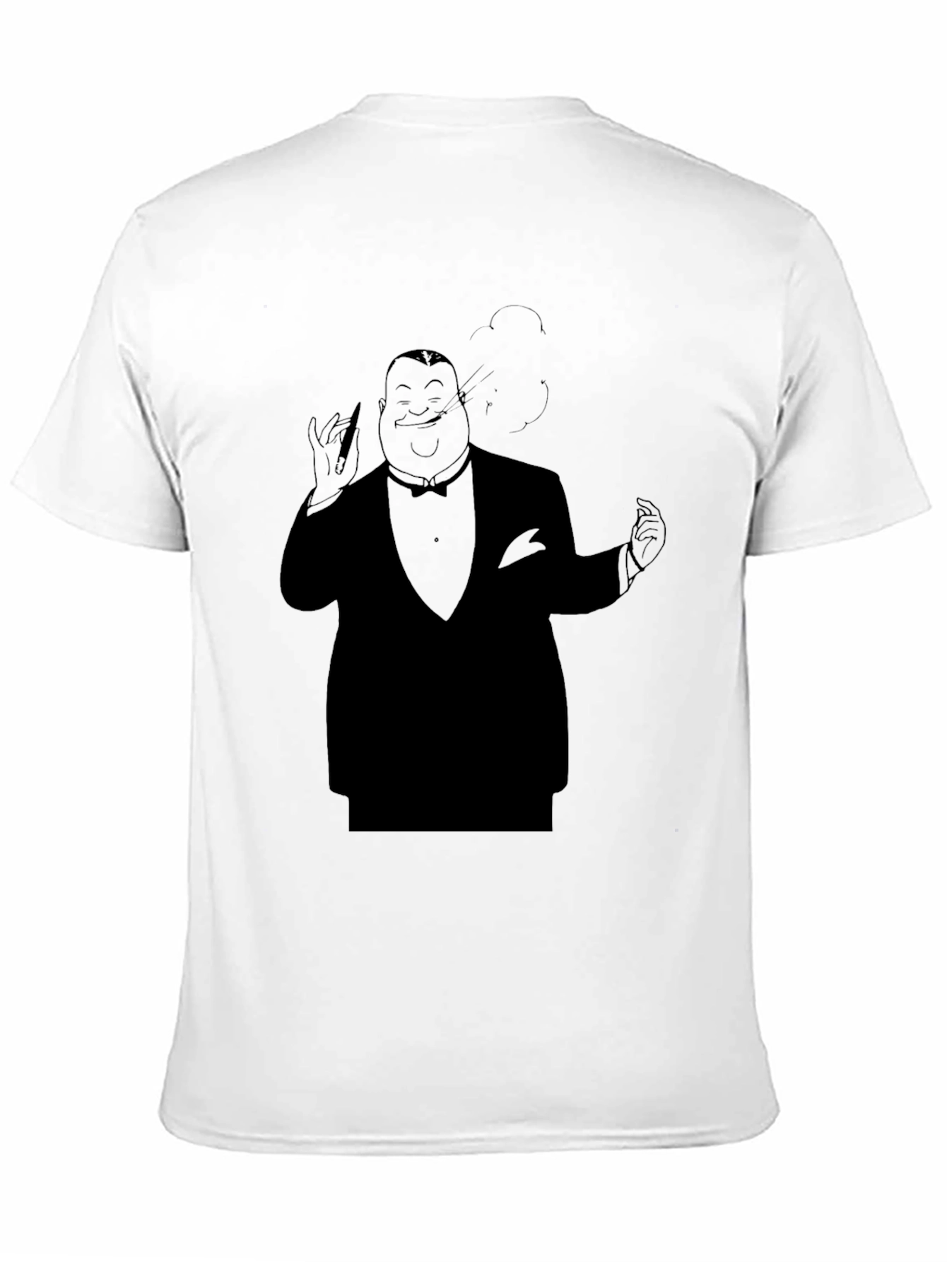 Black Black Tuxedo Cartoon Graphic Tee view 11
