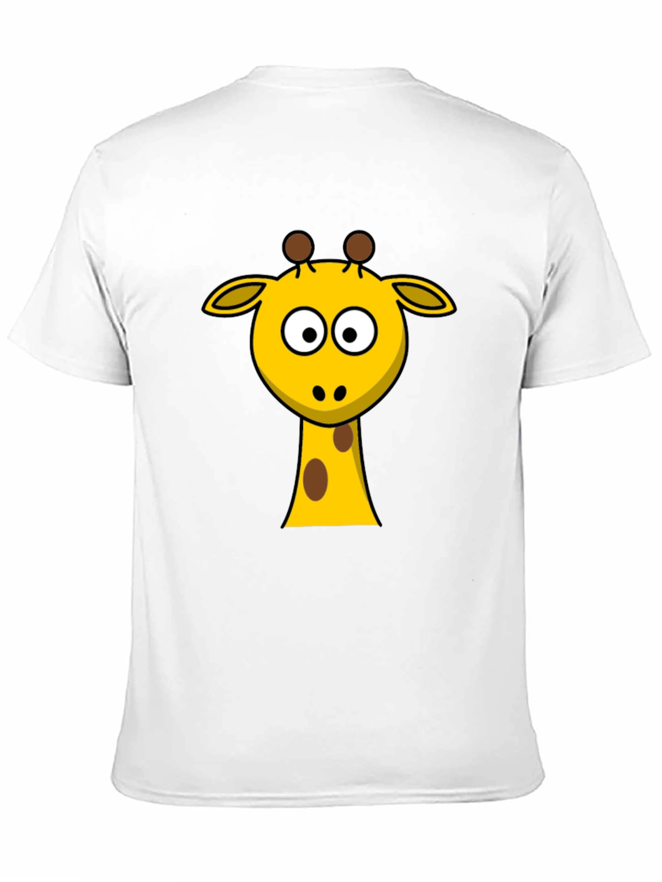 Black Cartoon Giraffe T-Shirt - Black Cotton Tee view 11
