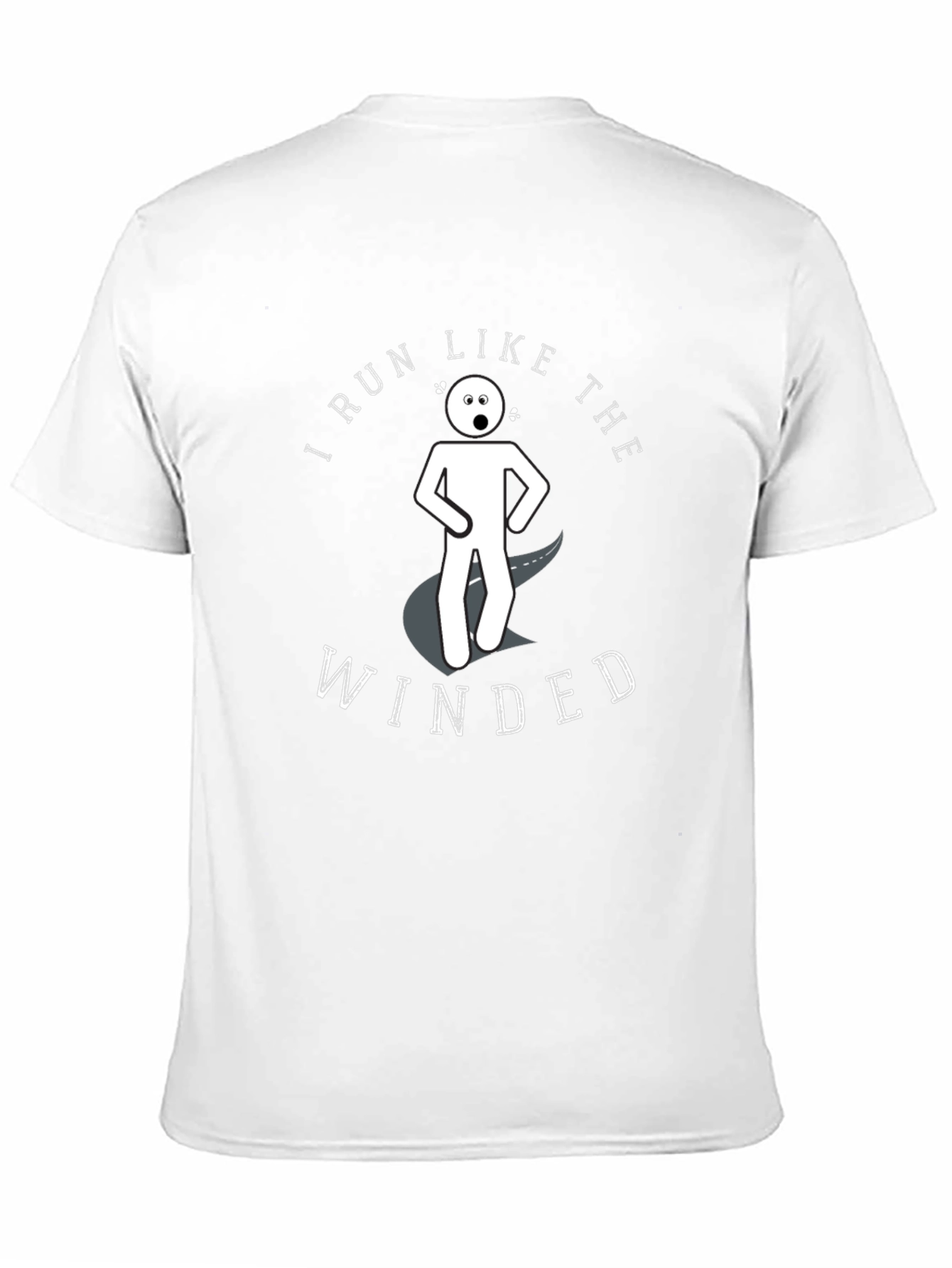 Black Humorous "I Run Like The Winded" Graphic Tee view 11
