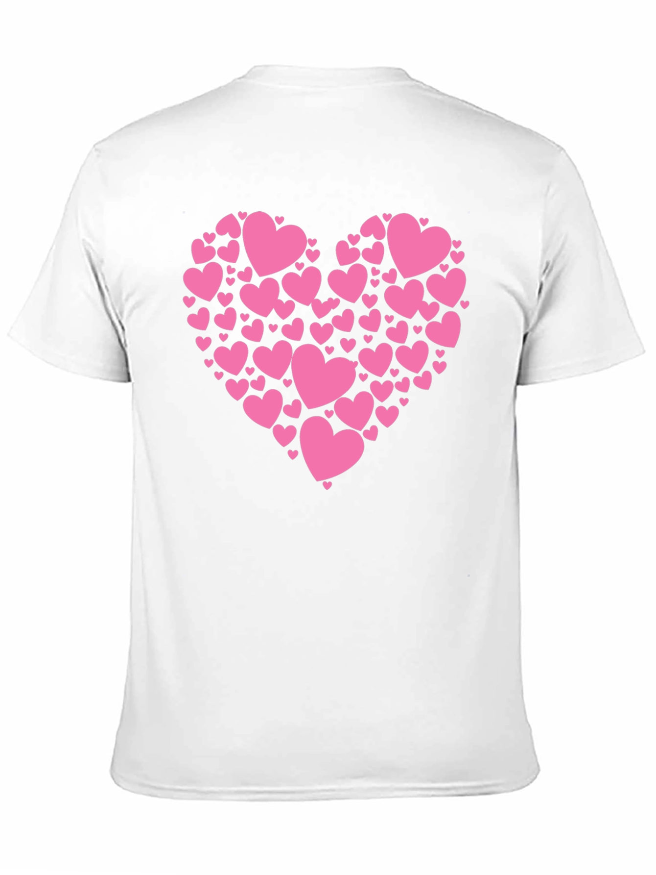 Black Heart Made of Hearts Graphic Tee - Black Cotton Blend T-Shirt view 11