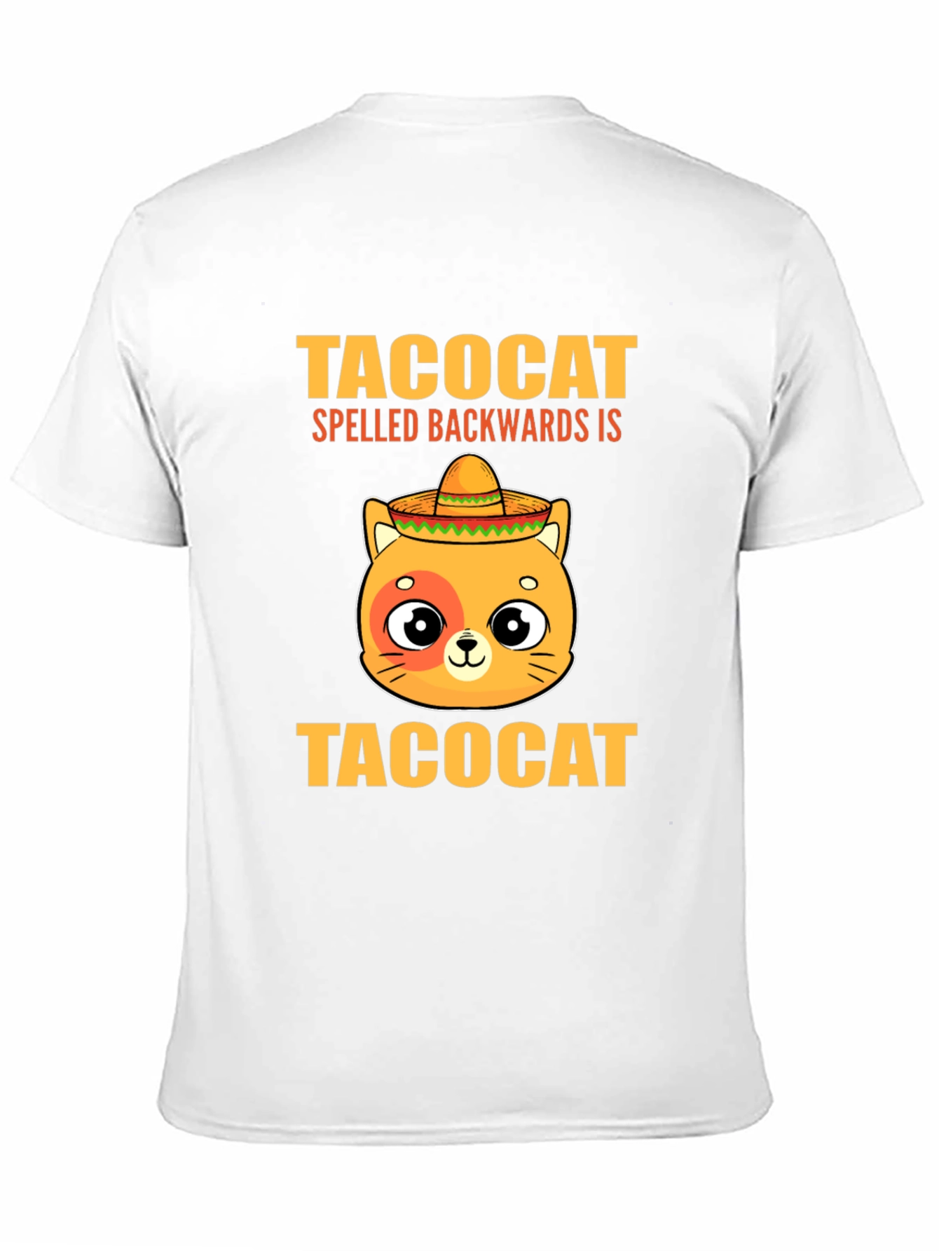 Black Taco Cat T-Shirt - Spelled Backwards is TacoCat! Funny Tee view 11