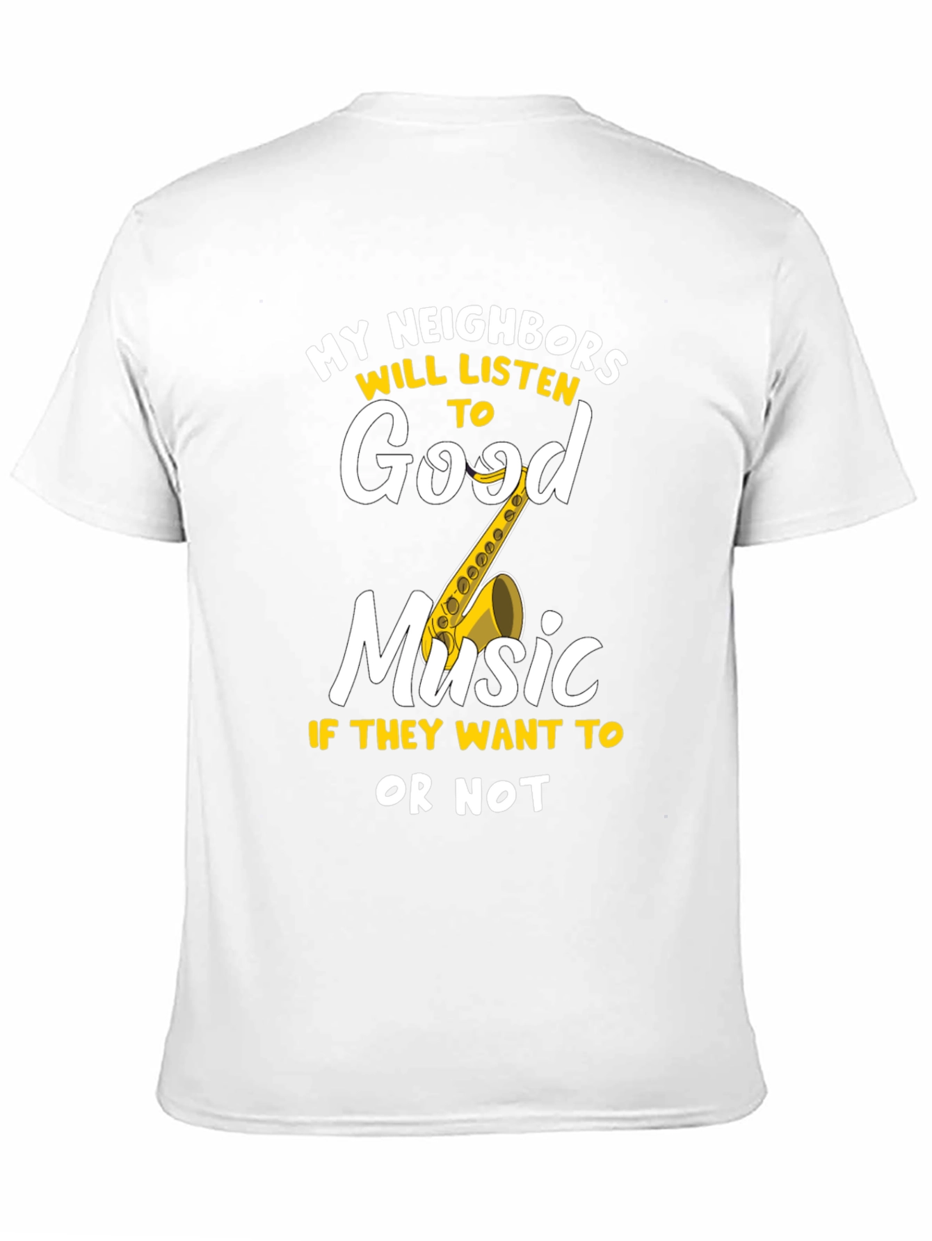 Black Funny Music Lover T-Shirt: My Neighbors Will Listen view 11