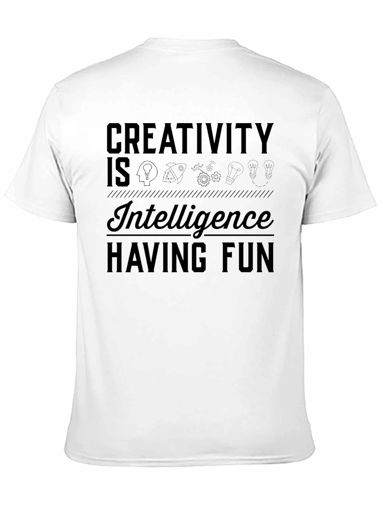 Black Creativity Intelligence Fun Black T-Shirt view 11