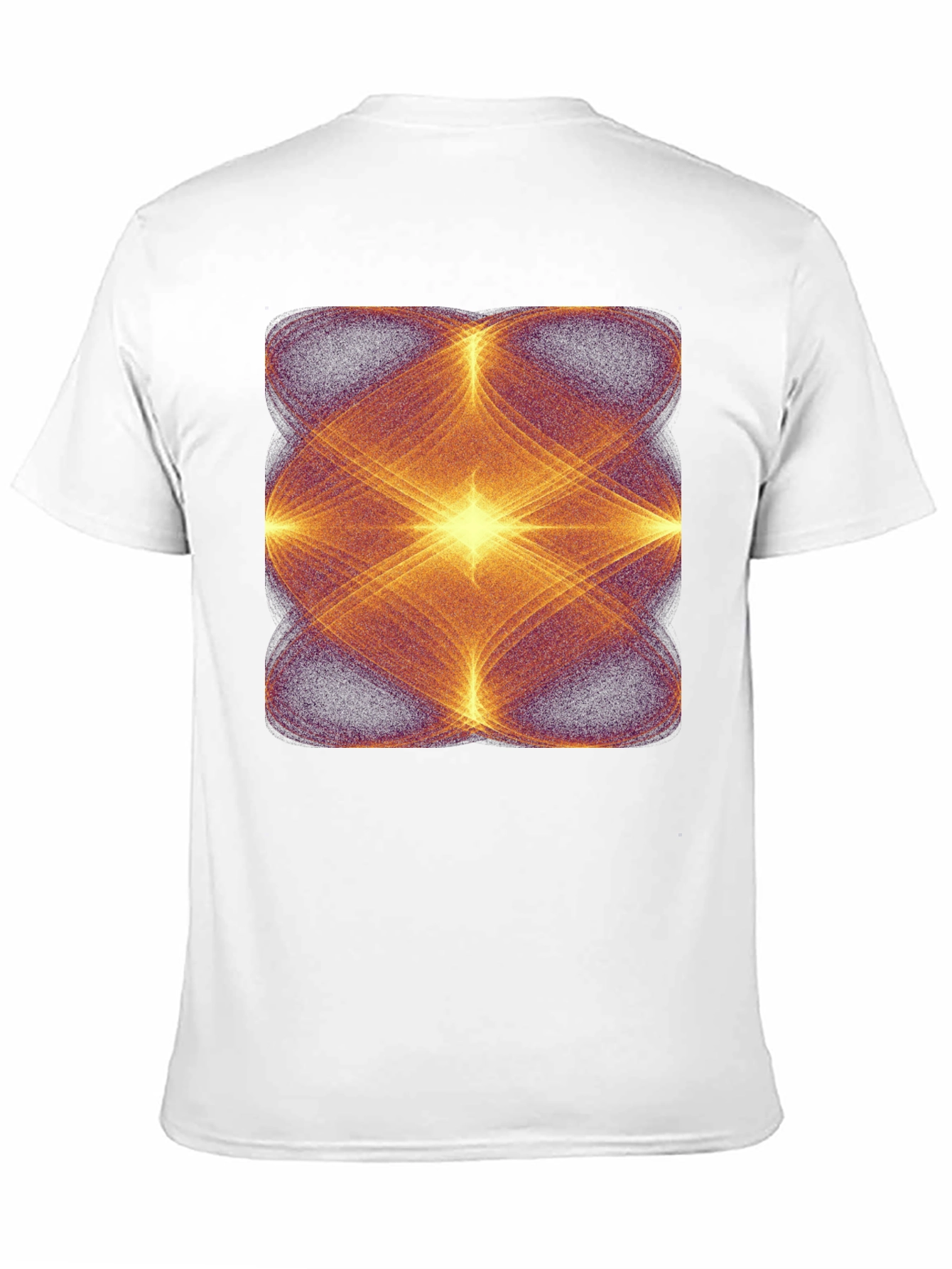 Black Geometric Light Pattern Black Tee view 11