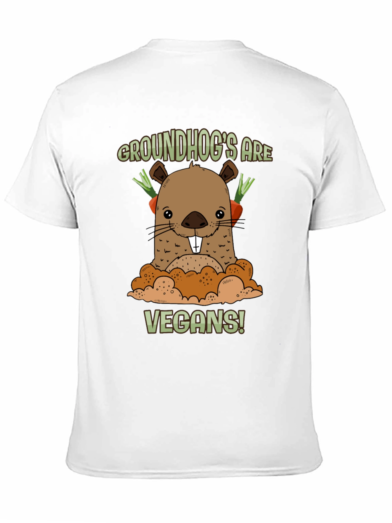 Black Groundhog Vegan T-Shirt view 11