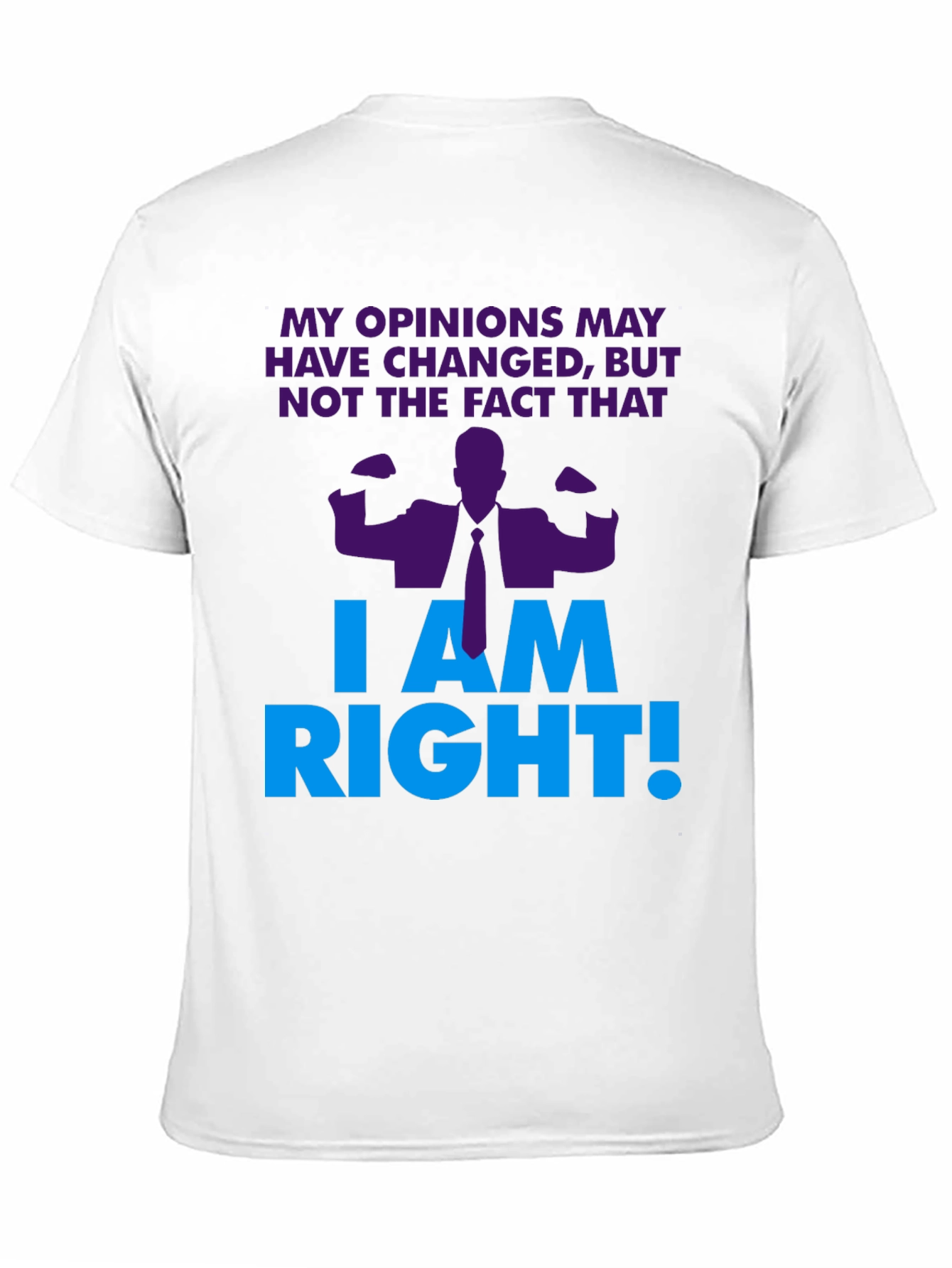 Black I Am Right! Graphic T-Shirt - Novelty Design view 11
