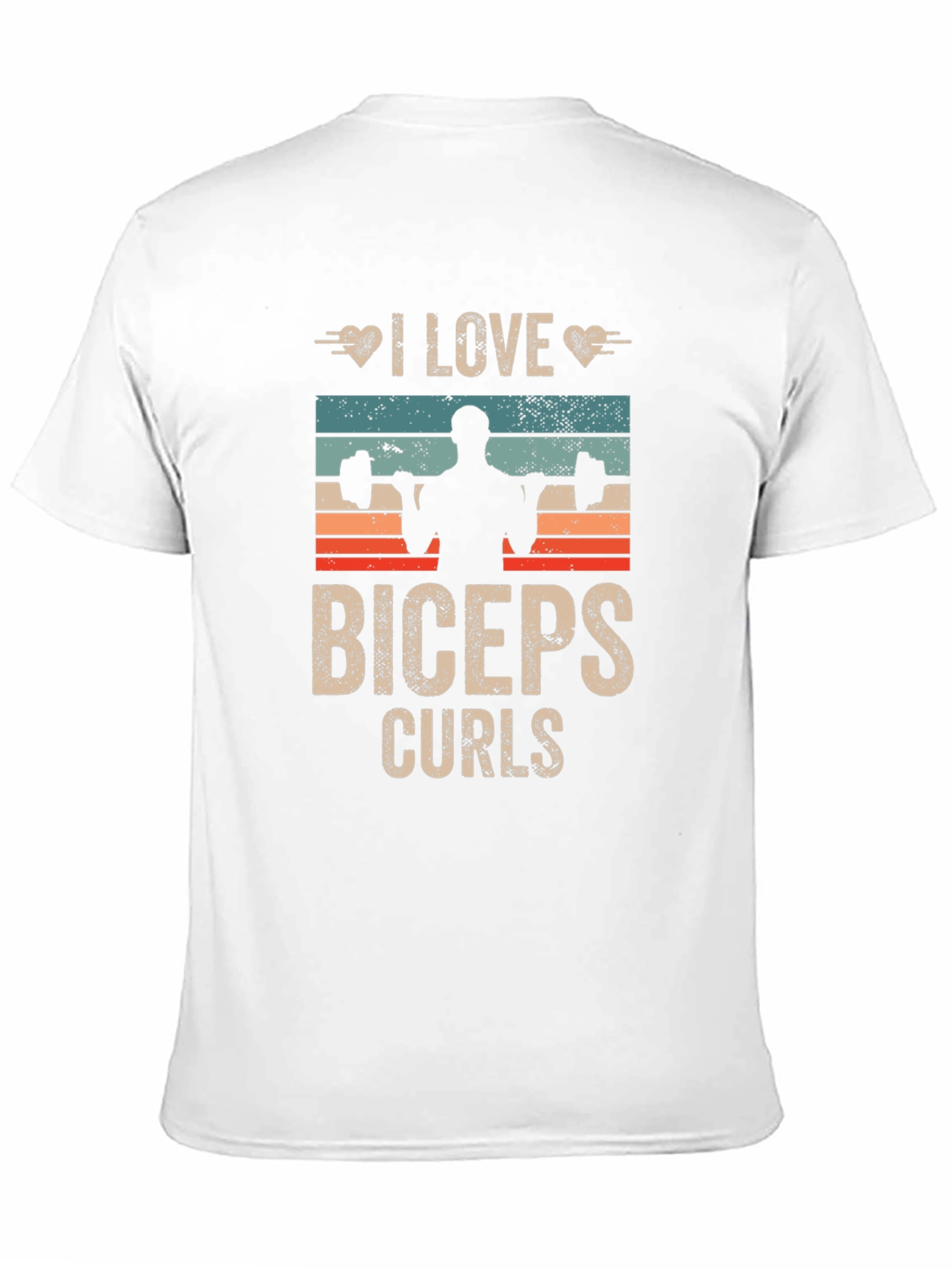 Black I Love Biceps Curls Graphic T-Shirt view 11