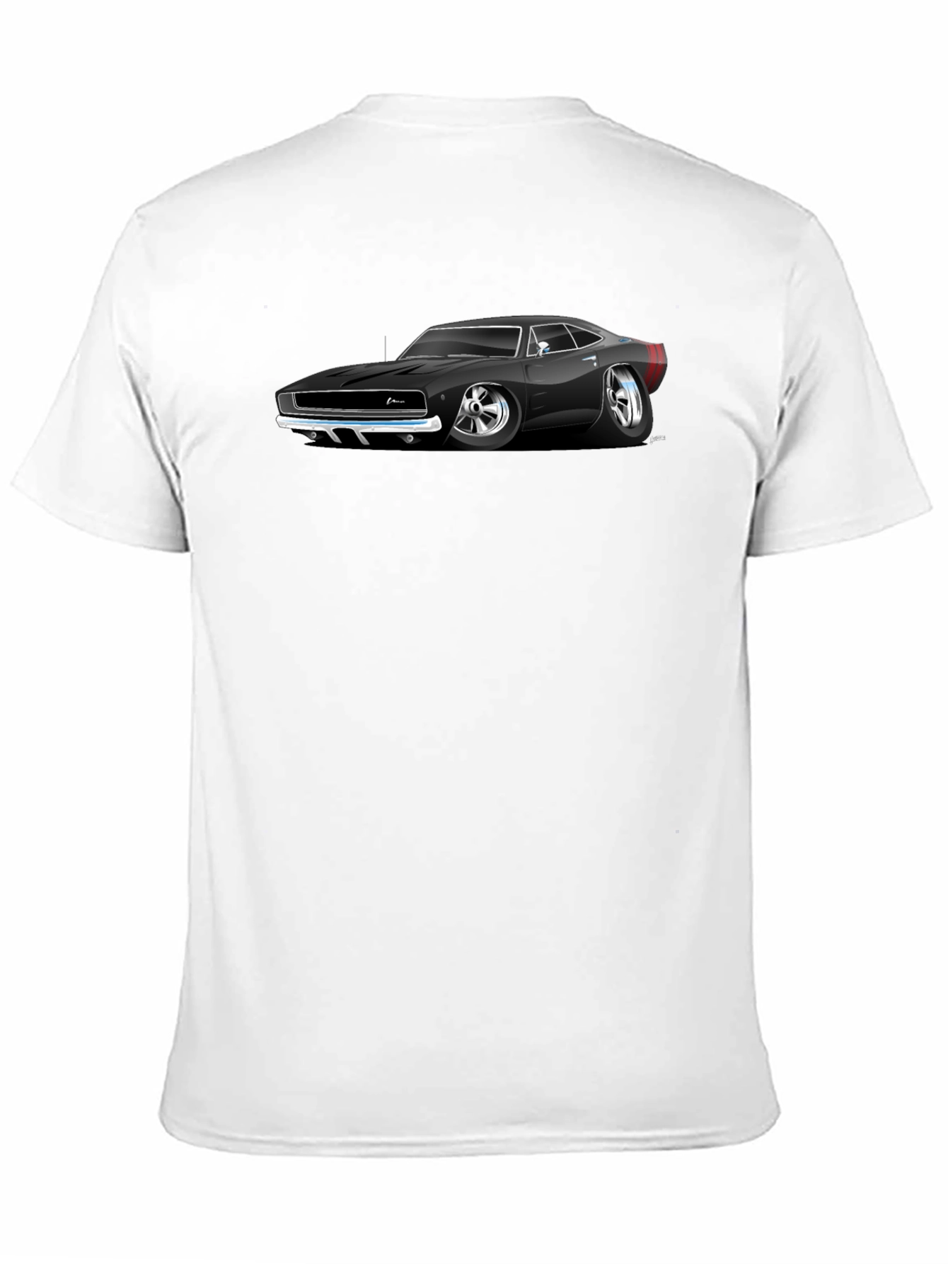 Black Classic Car Graphic Black T-Shirt view 11
