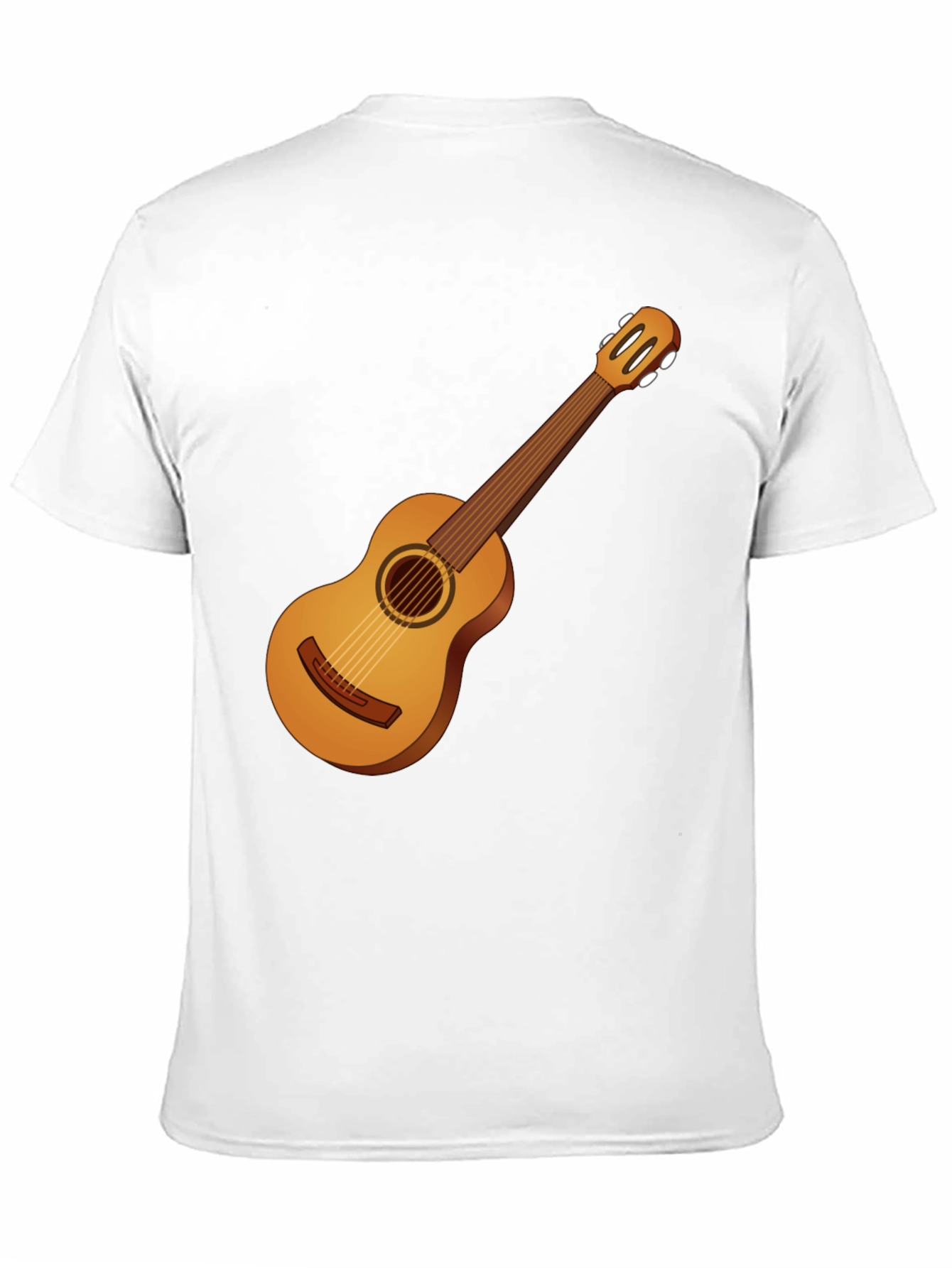 Black Guitar Graphic Tee - Black Cotton T-Shirt view 11