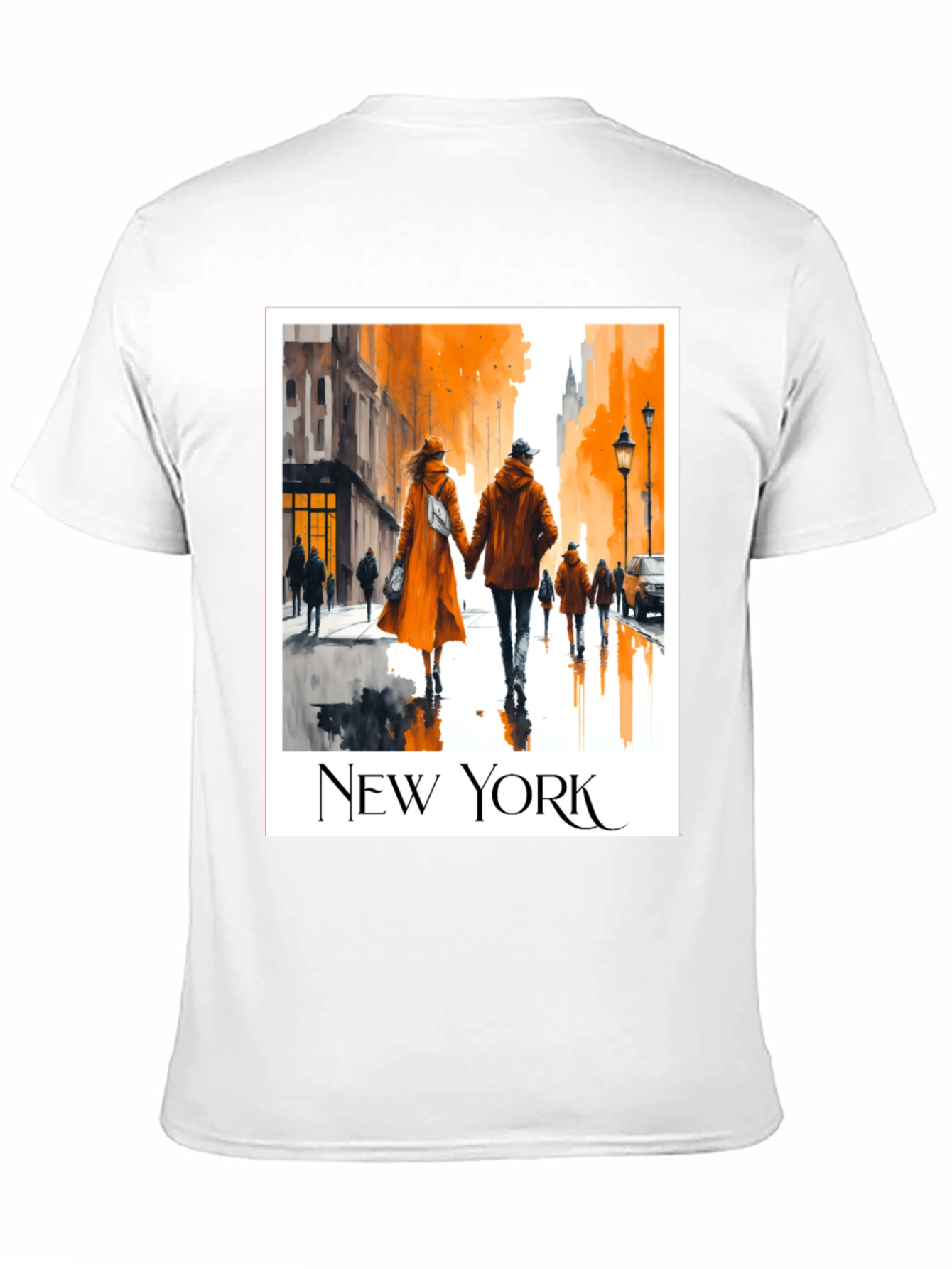 Black New York City Couple T-Shirt view 11