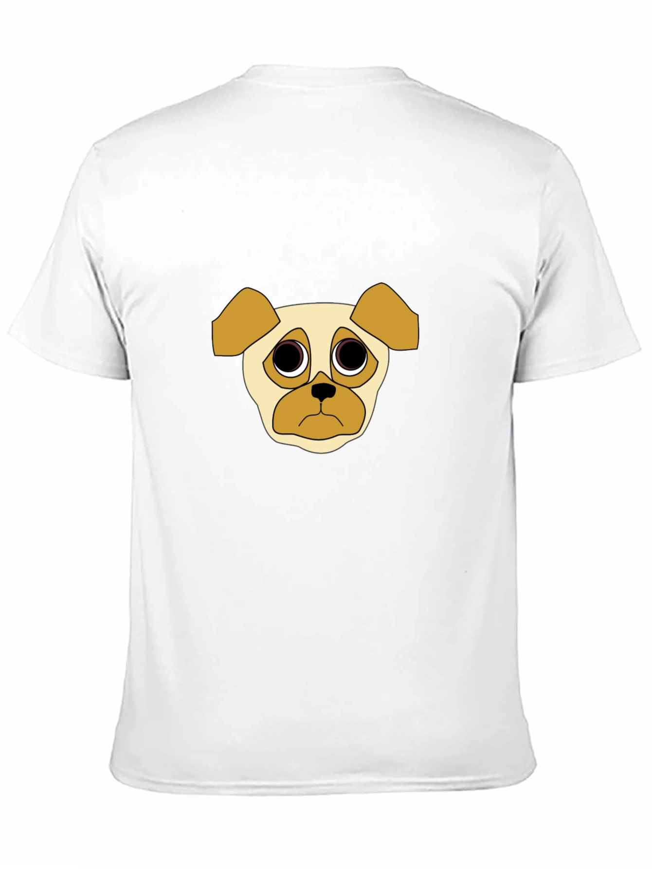 Black Sad Pug Graphic Tee - Black Cotton Casual T-Shirt view 11
