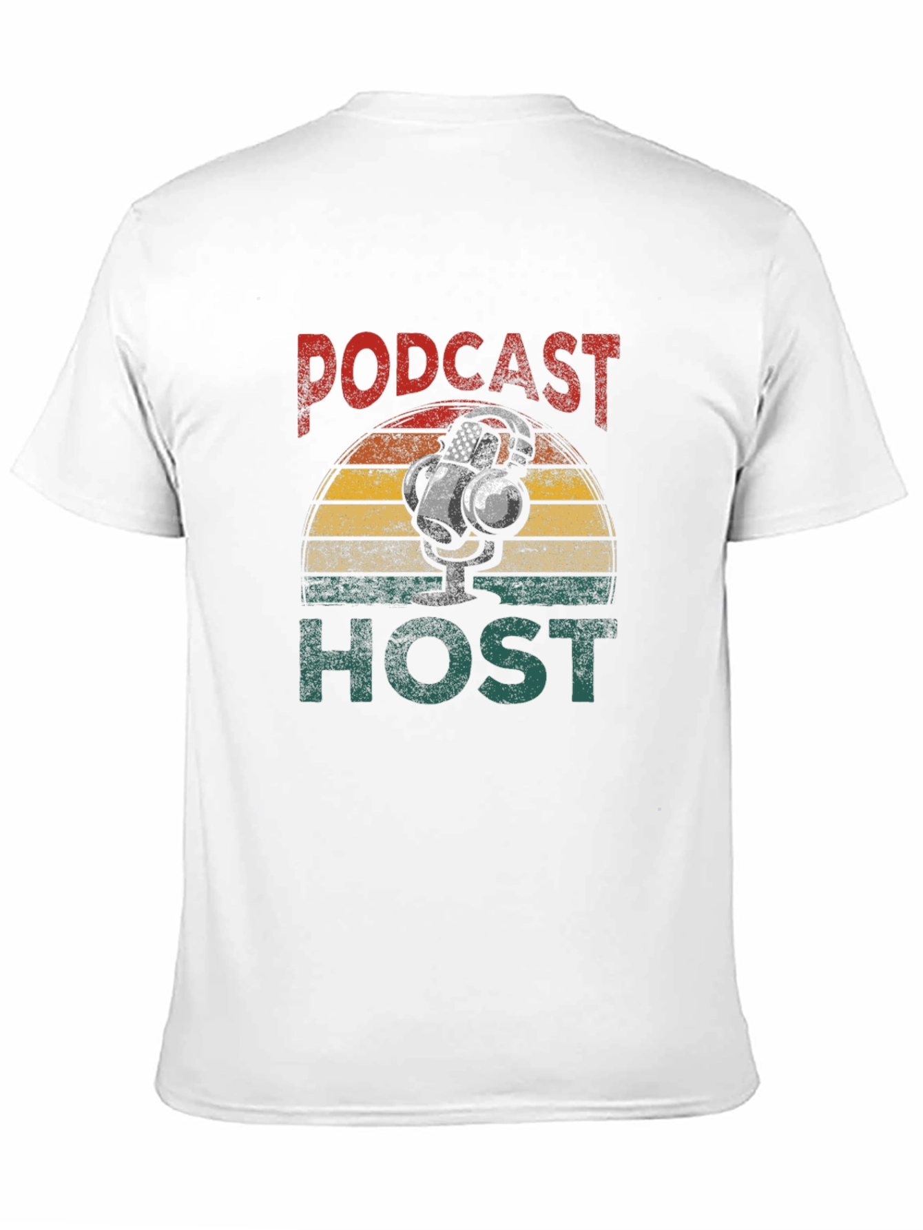 Black Podcast Host Retro Graphic T-Shirt view 11