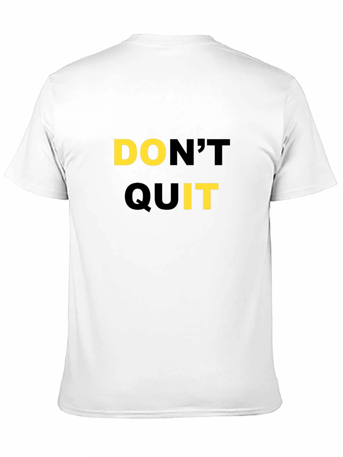 Black Motivational Don't Quit Black T-Shirt view 11