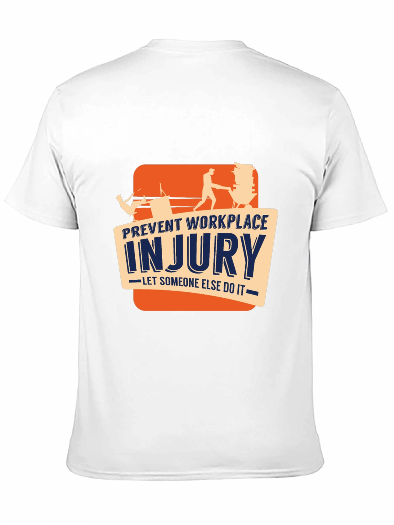 Black Prevent Workplace Injury Graphic Tee view 11