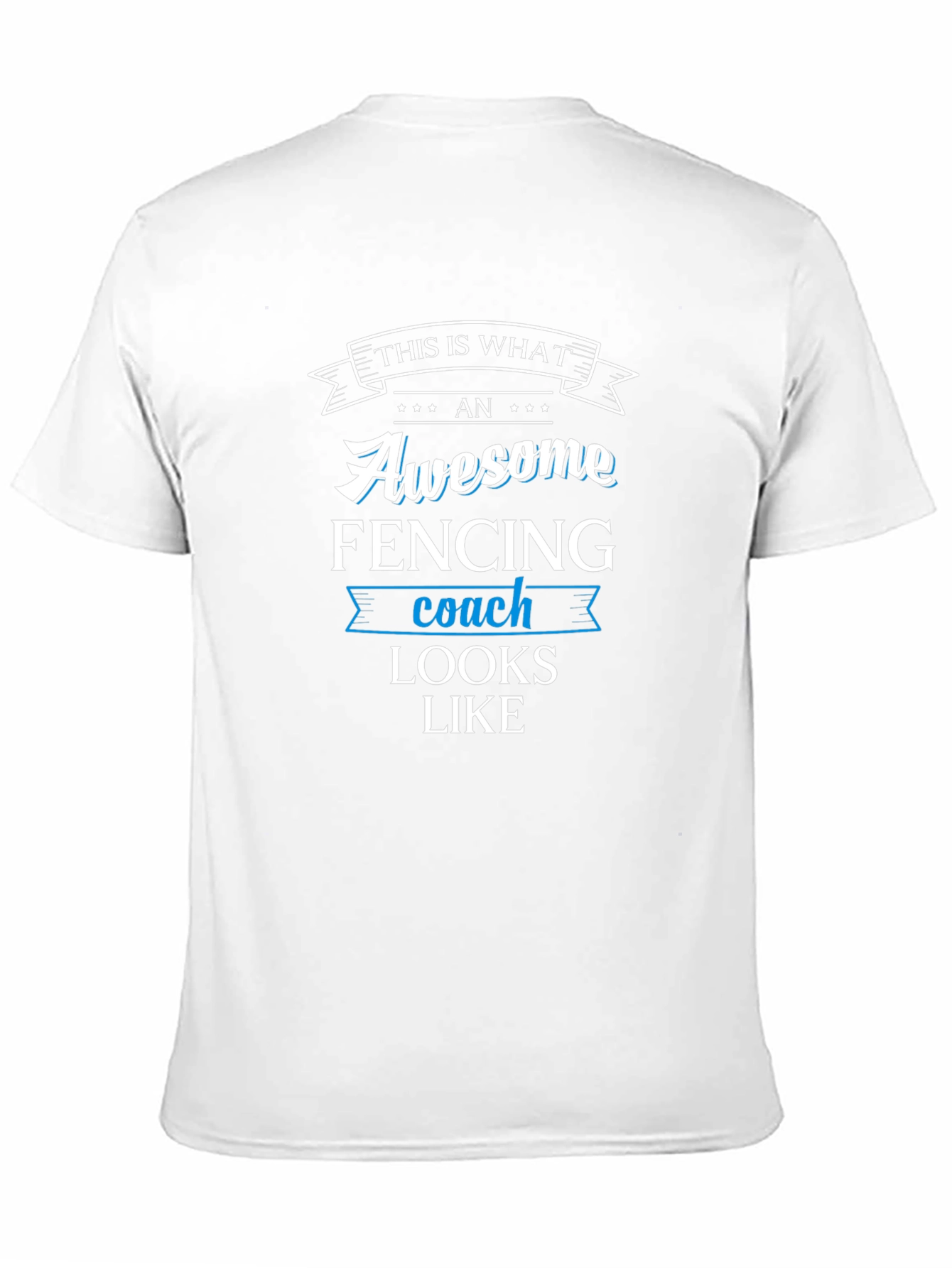 Black Awesome Fencing Coach Graphic T-Shirt view 11
