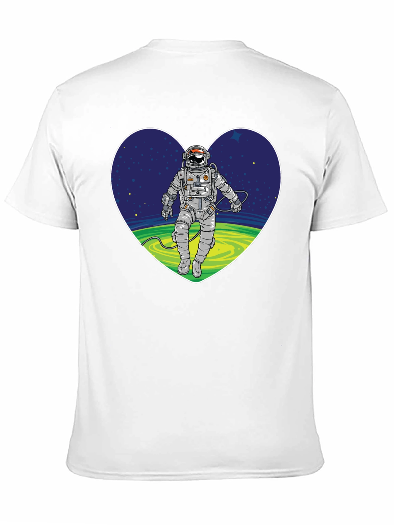 Black Astronaut in Heart Graphic T-Shirt view 11