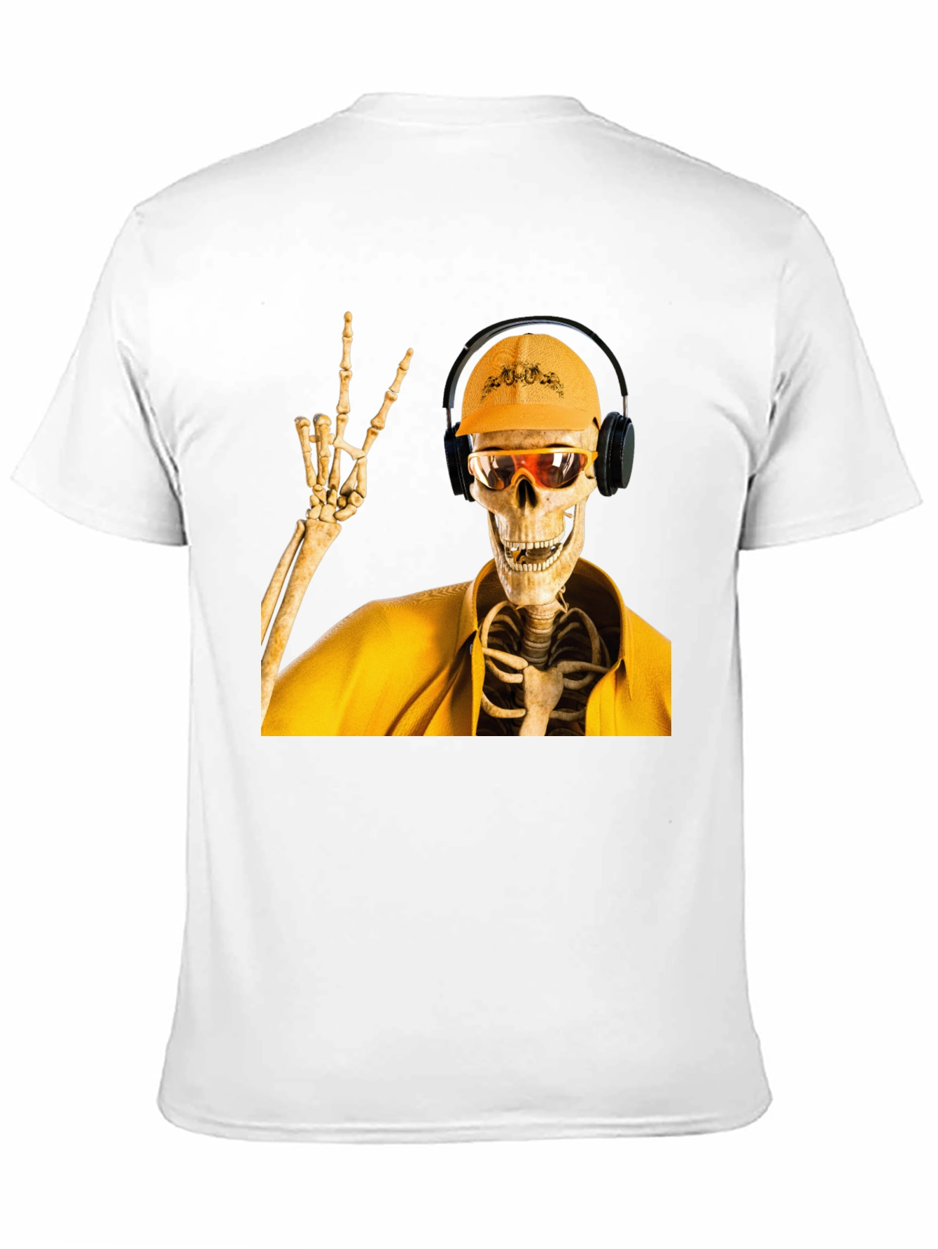 Black Construction Skeleton Graphic T-Shirt view 11