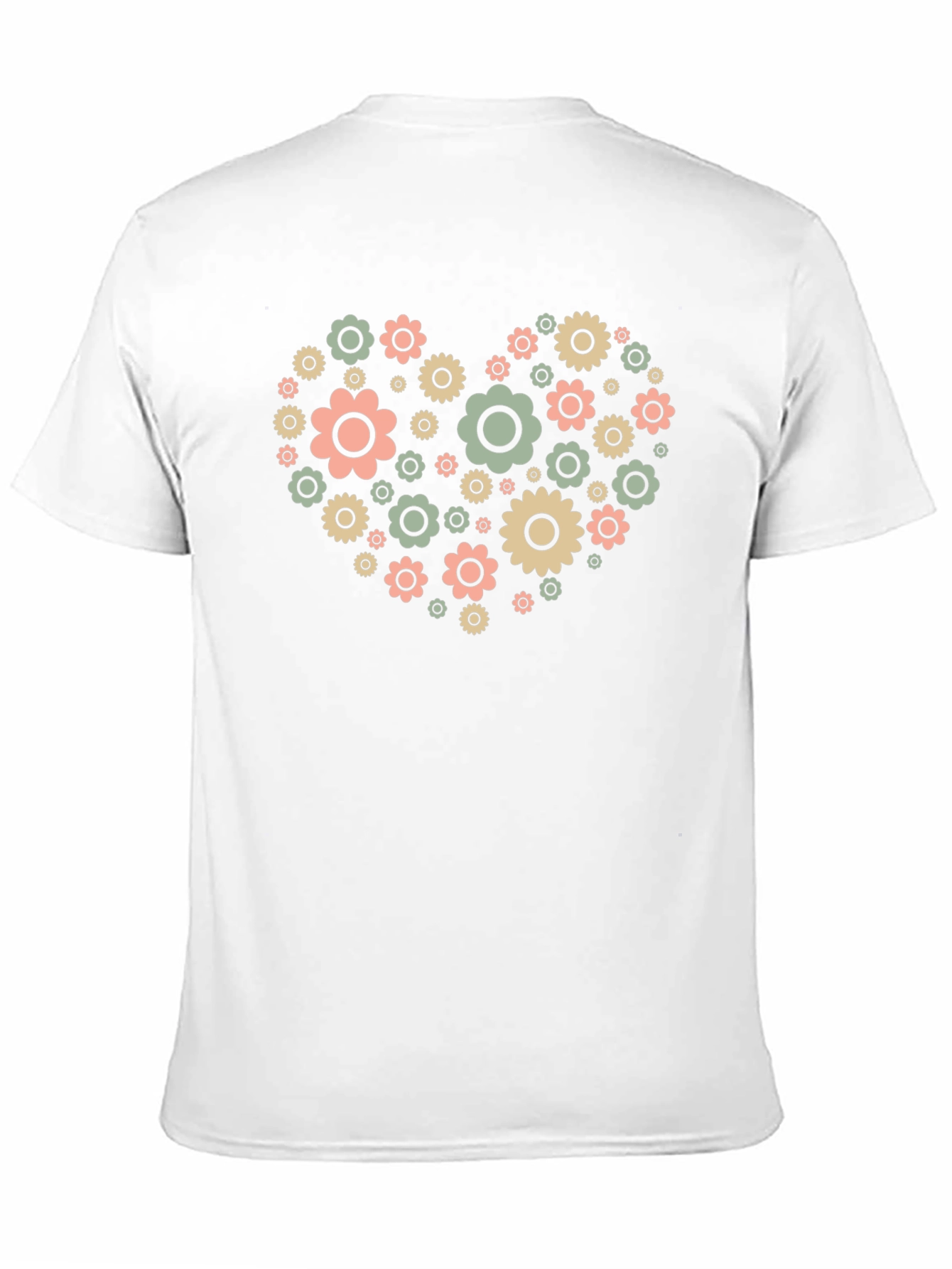 Black Floral Heart Graphic Tee - Black Cotton Blend view 11