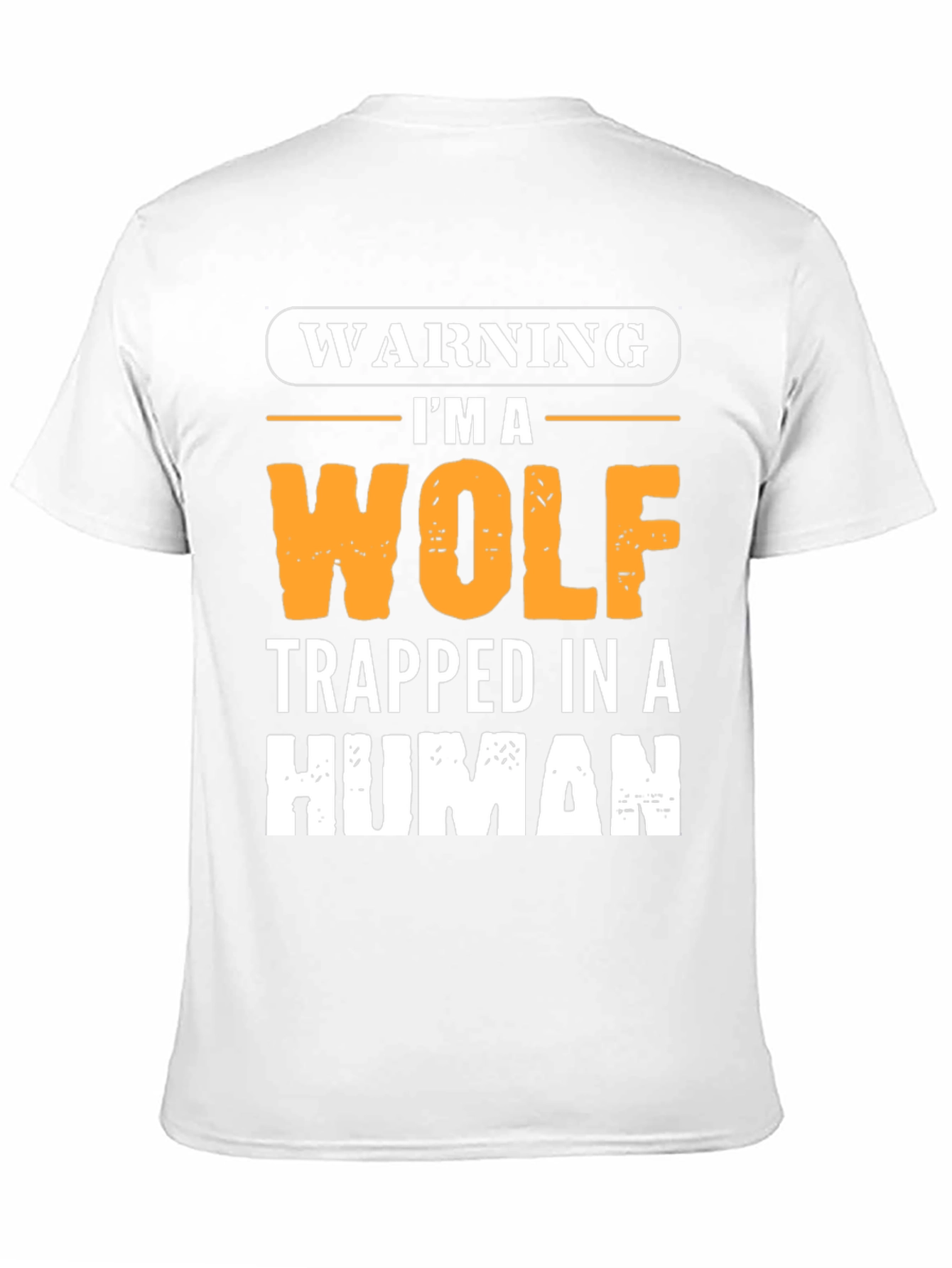Black Warning I'm a Wolf Trapped in a Human T-Shirt view 11