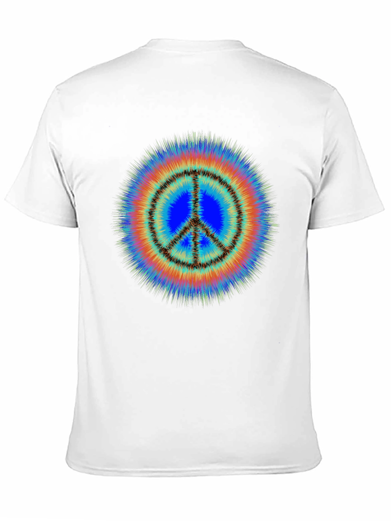 Black Retro Peace Sign Tie Dye T-Shirt - Groovy Style view 11