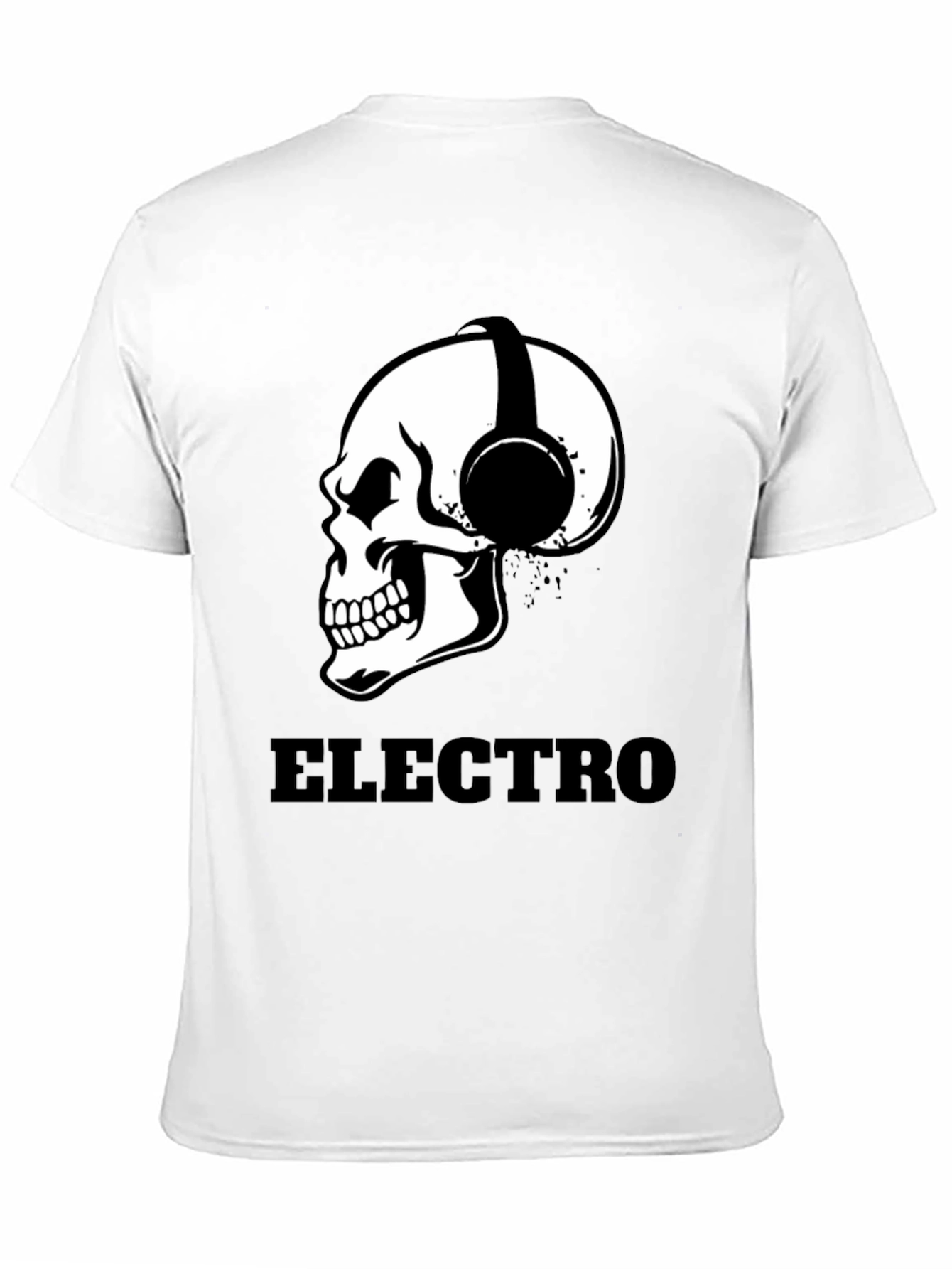 Black Electro Skull T-Shirt view 11