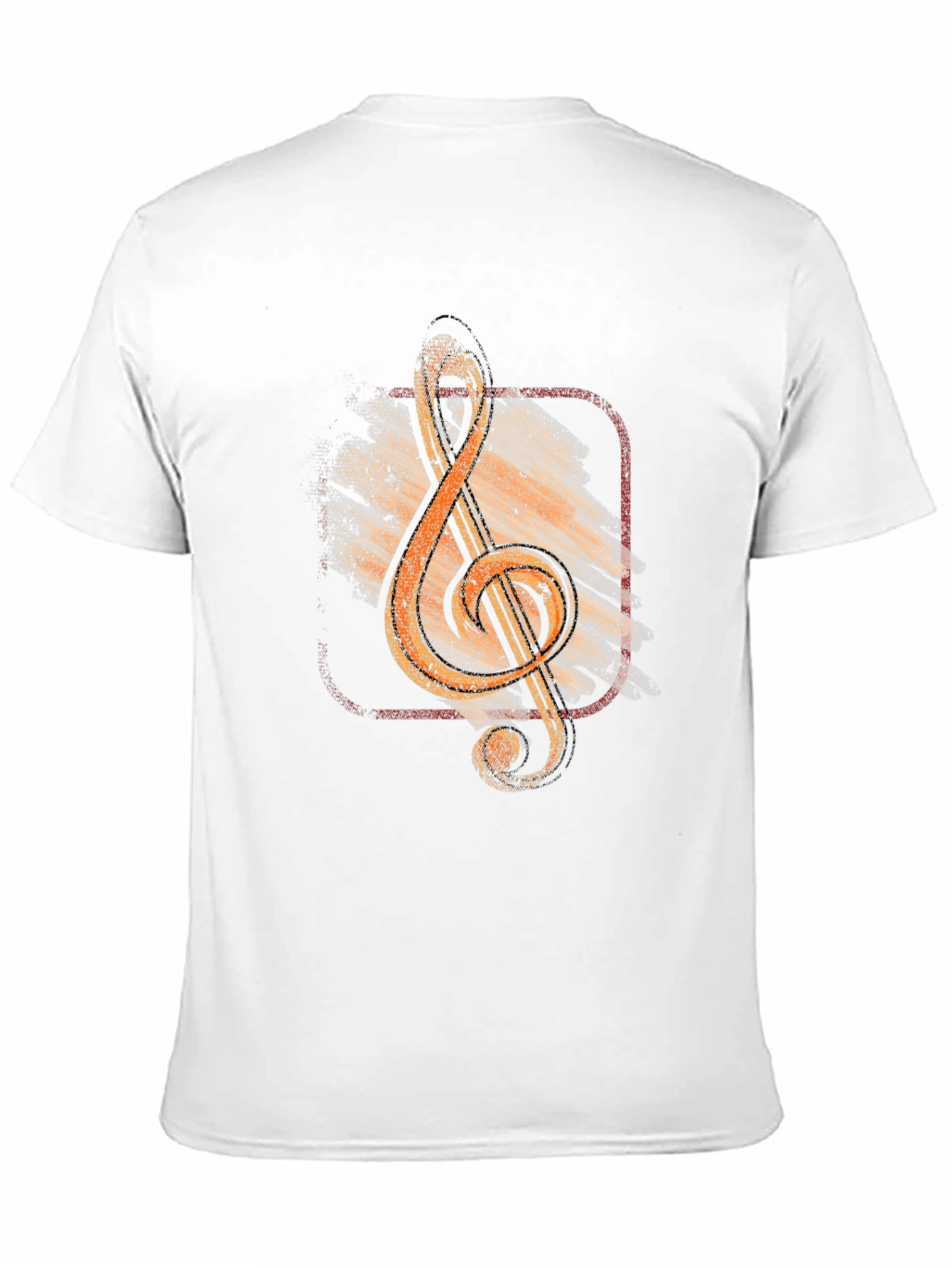 Black Vintage Music Treble Clef Graphic T-Shirt view 11