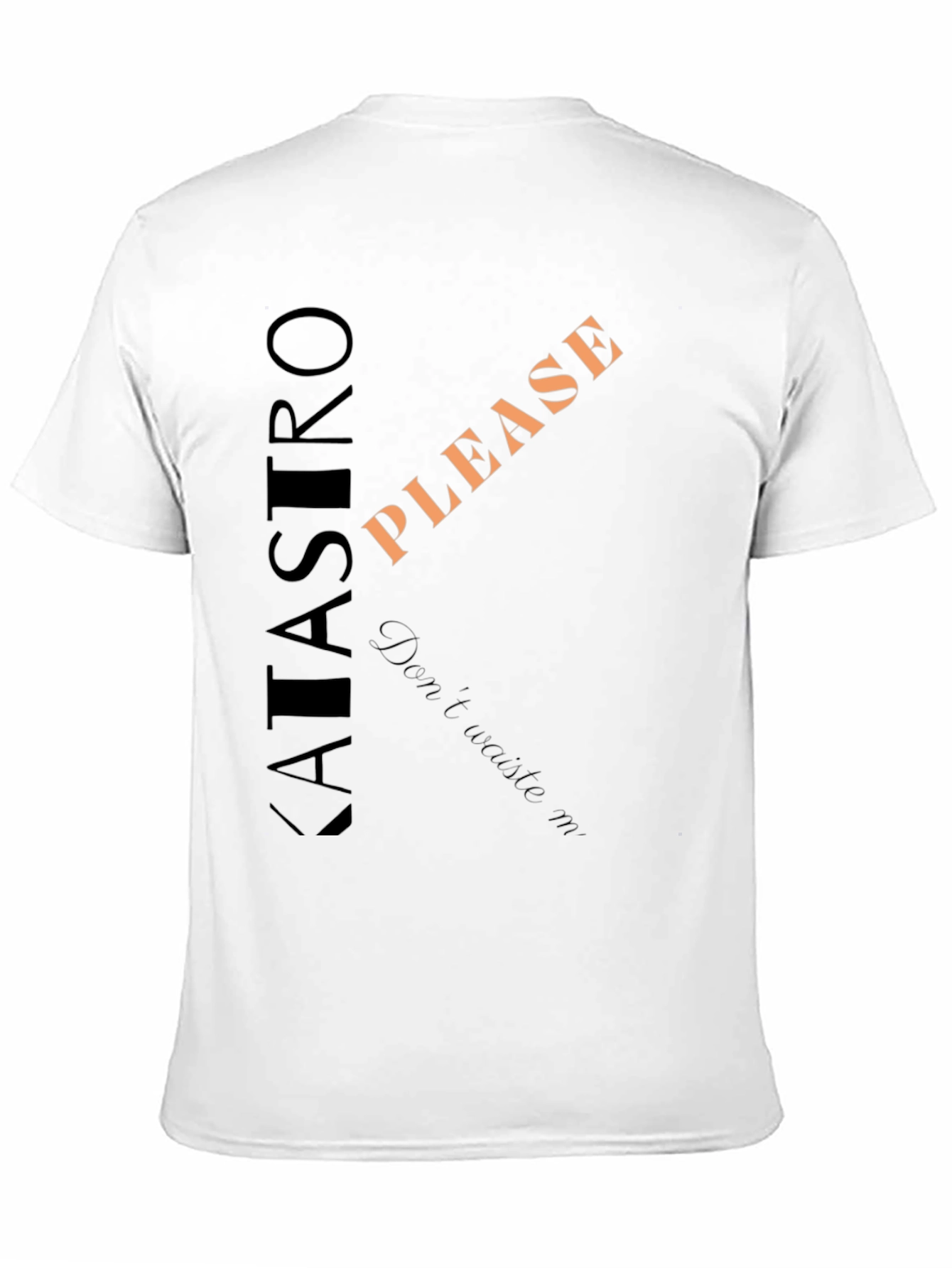 Black KATASTRO PLEASE Men's Graphic Tee view 11