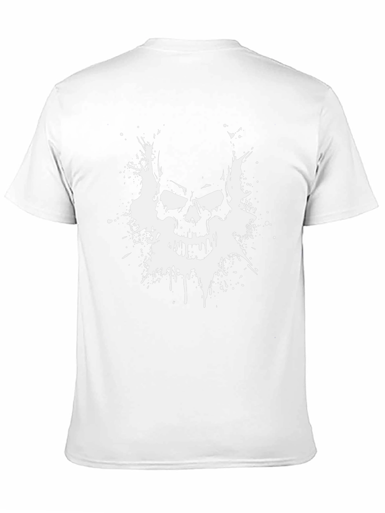Black Skull Splatter Graphic Tee - Black view 11