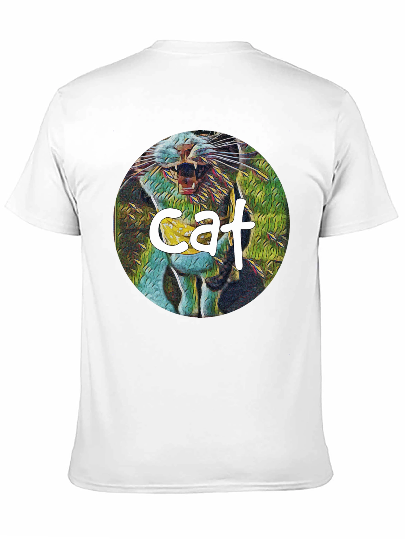 Black Cat Graphic Print Black T-Shirt view 11