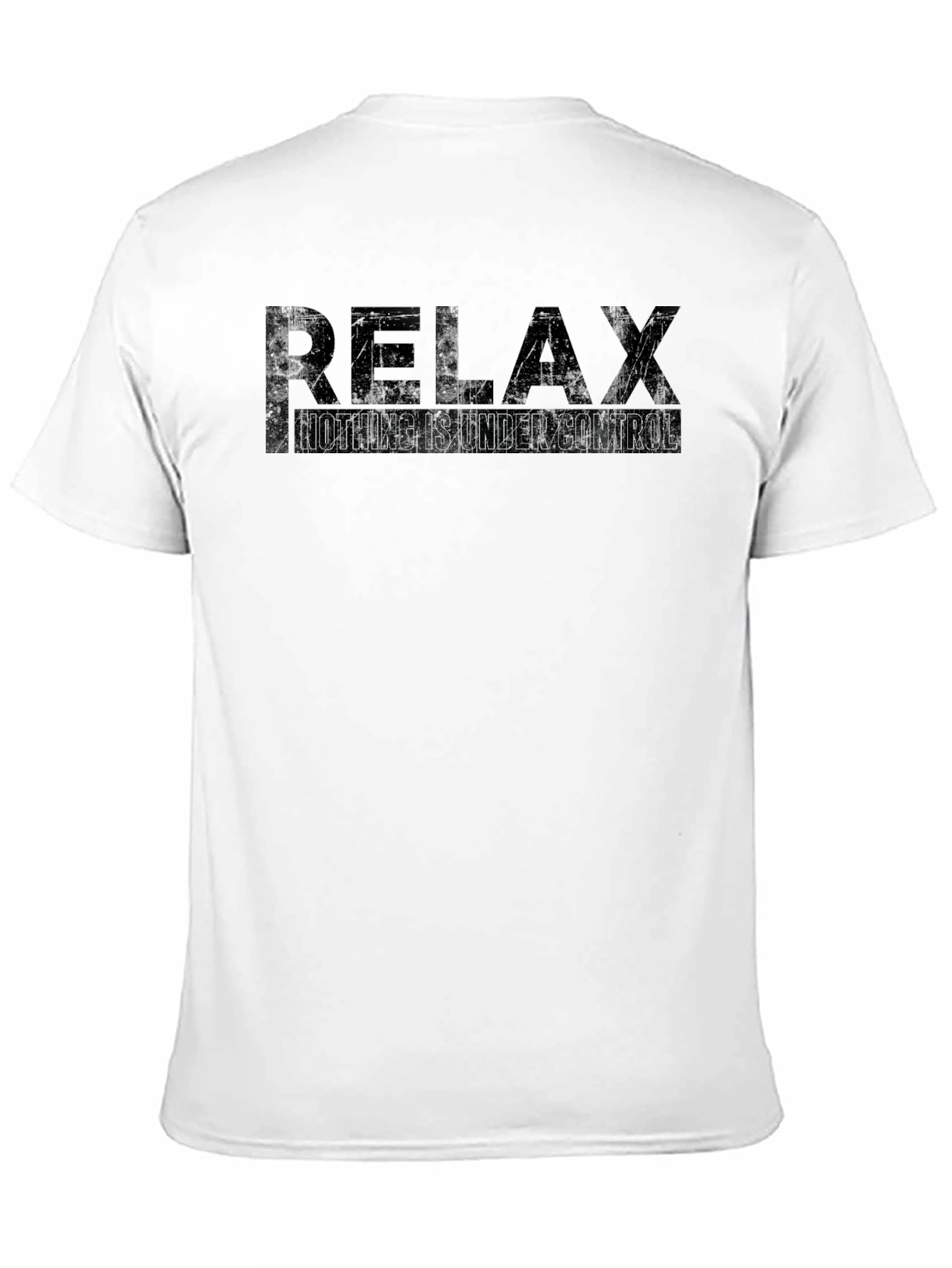 Black Relax Nothing is Under Control Graphic T-Shirt view 11