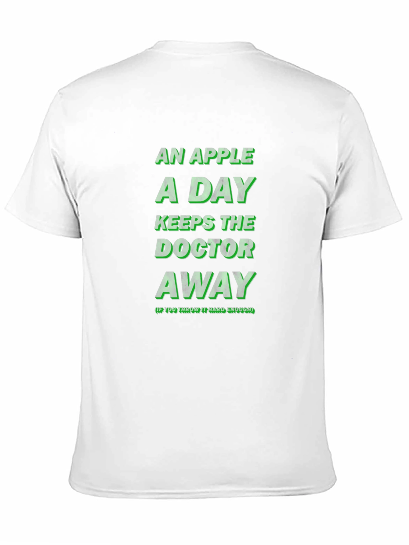 Black An Apple A Day Funny Novelty Graphic T-Shirt view 11