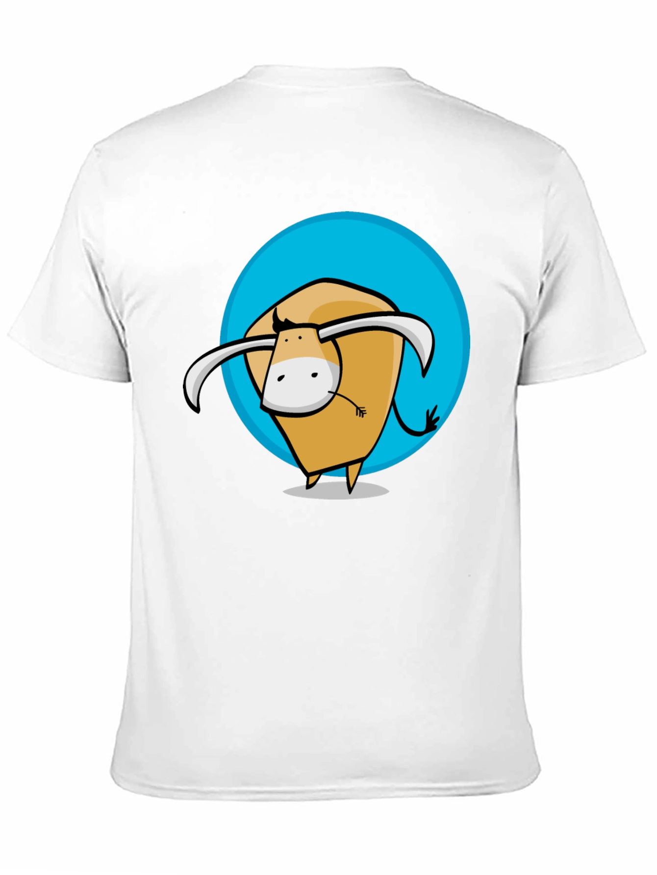 Black Cartoon Bull Graphic Tee - Stylish Men's Black T-Shirt view 11