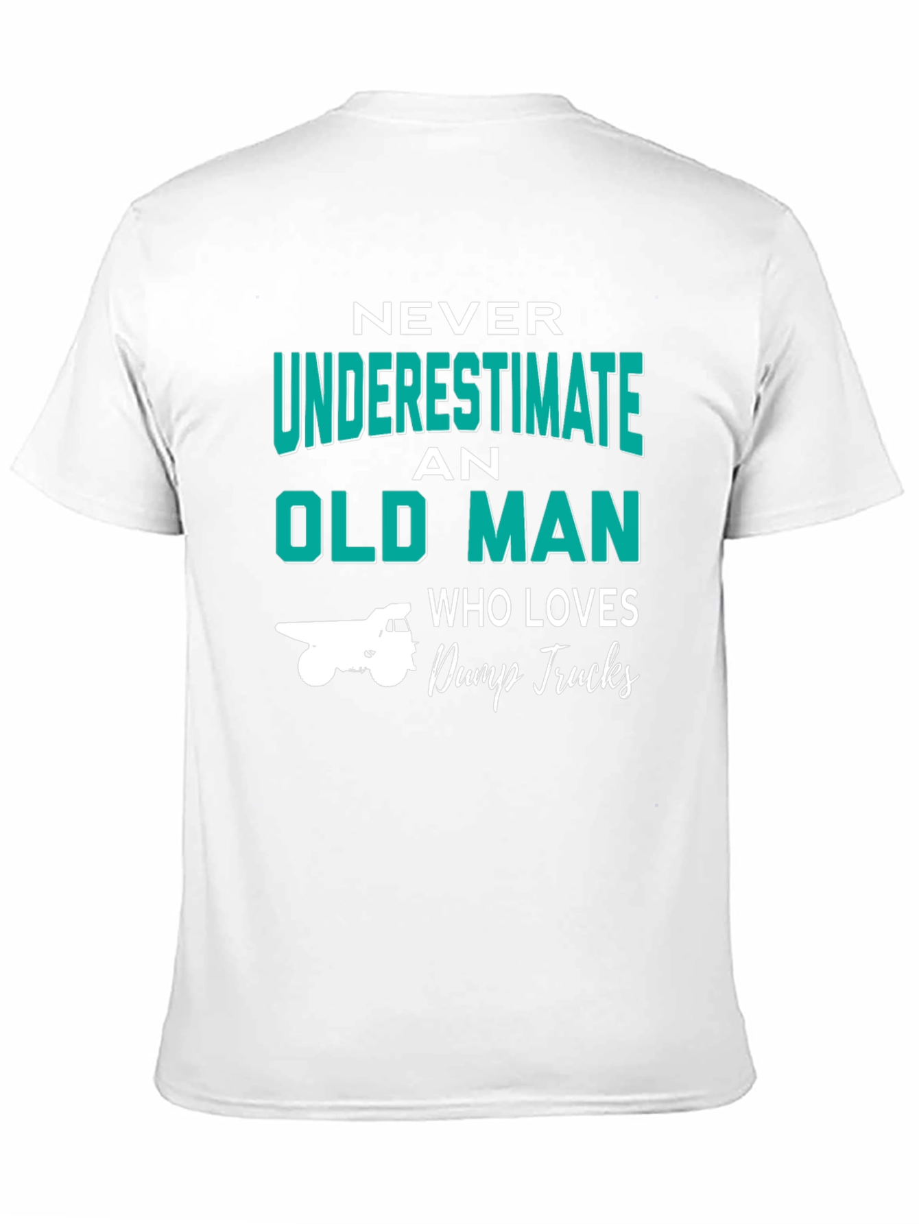 Black Never Underestimate Old Man Dump Trucks T-Shirt view 11
