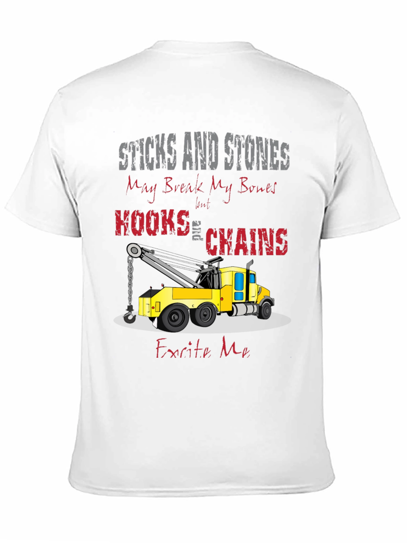 Black Sticks and Stones Tow Truck T-Shirt view 11