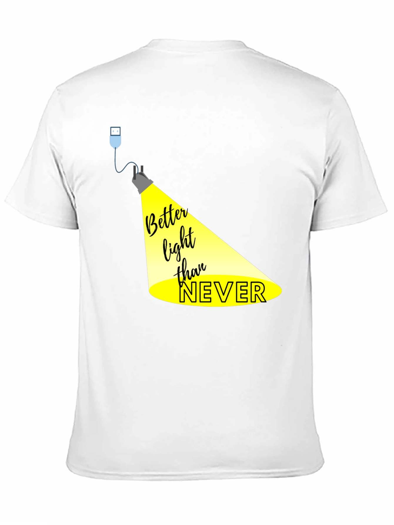 Black Better Light Than Never Graphic Tee view 11