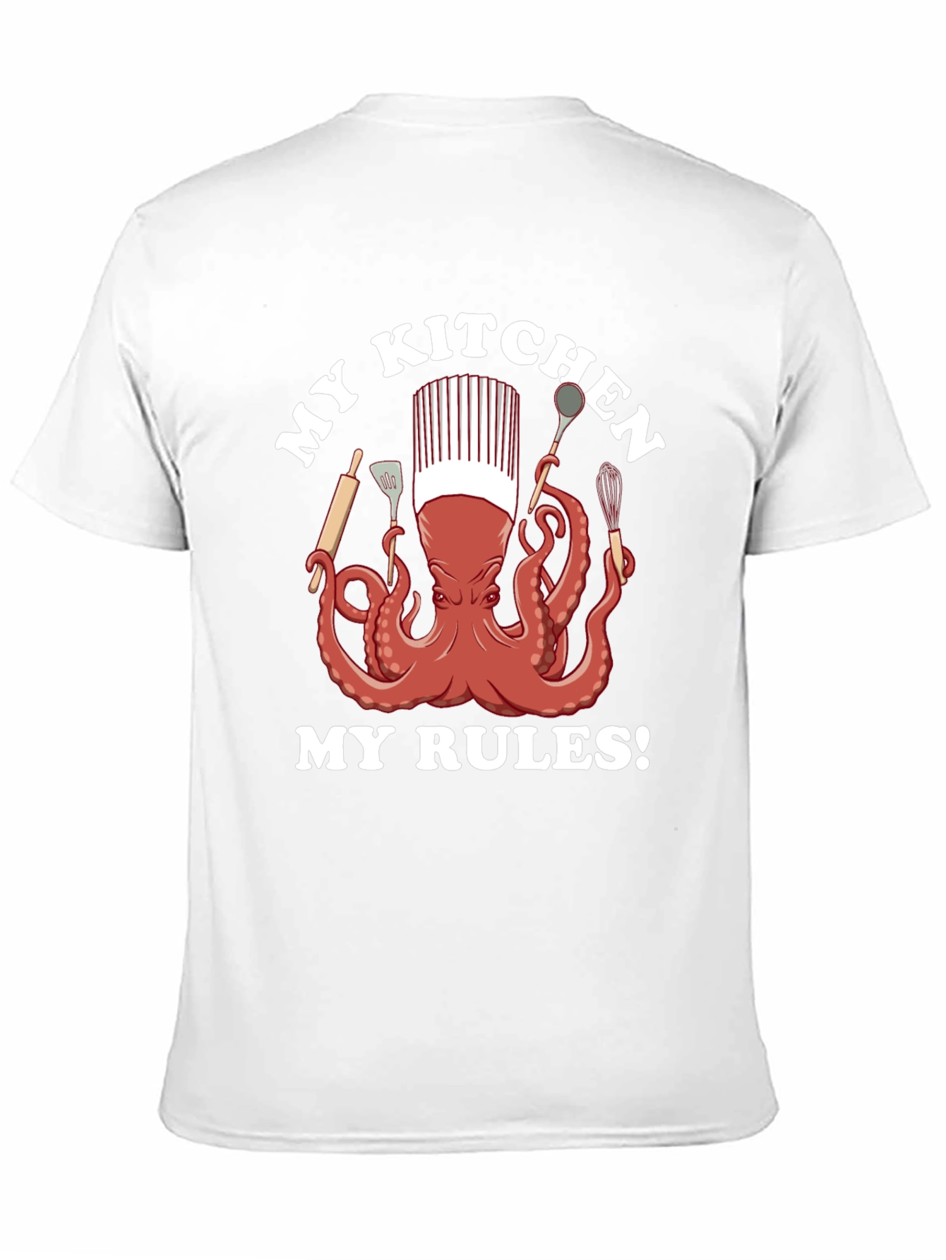 Black Chef Octopus Graphic T-Shirt - Kitchen Rules view 11