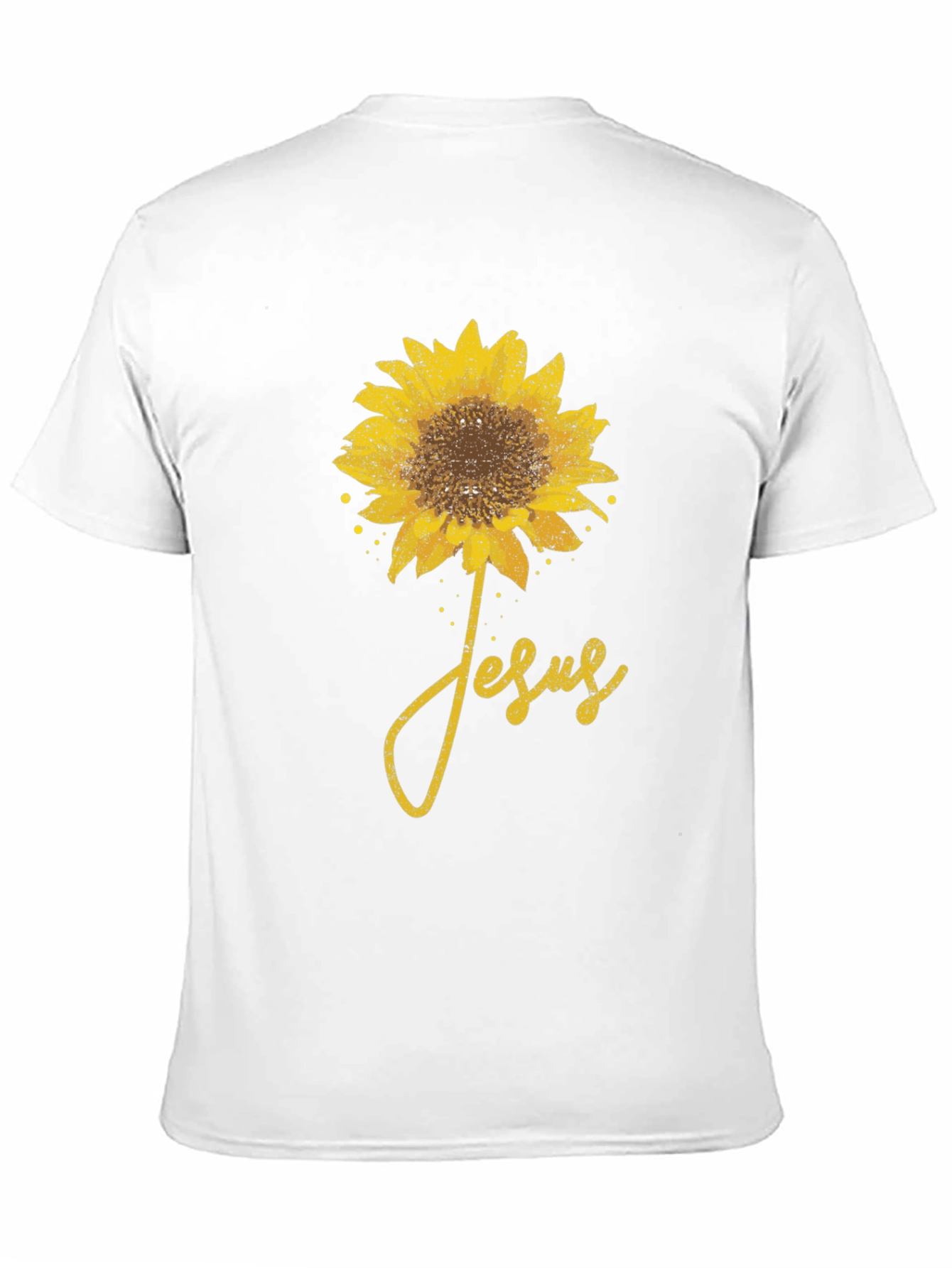 Black Sunflower Jesus Graphic T-Shirt view 11