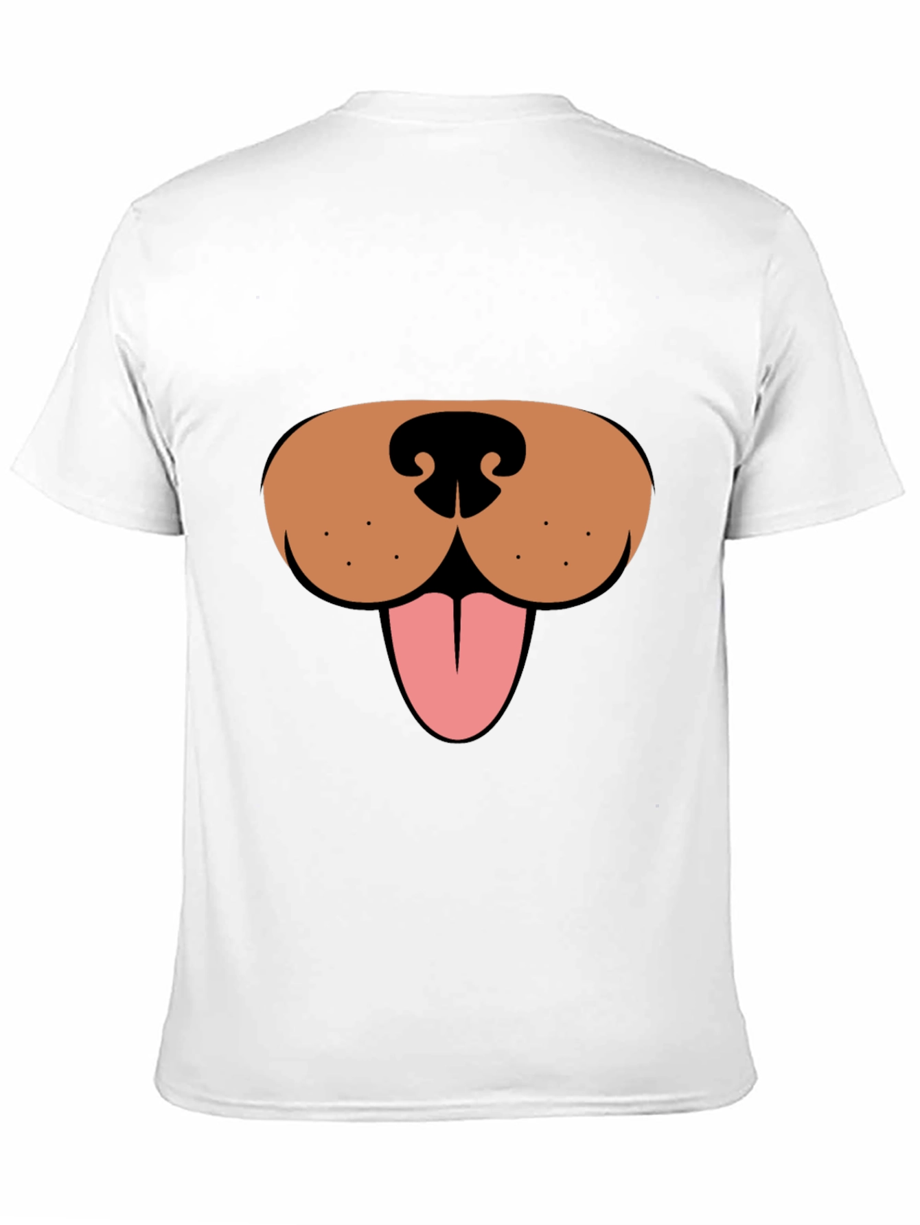Black Funny Dog Face Graphic Tee - Black Casual T-Shirt view 11